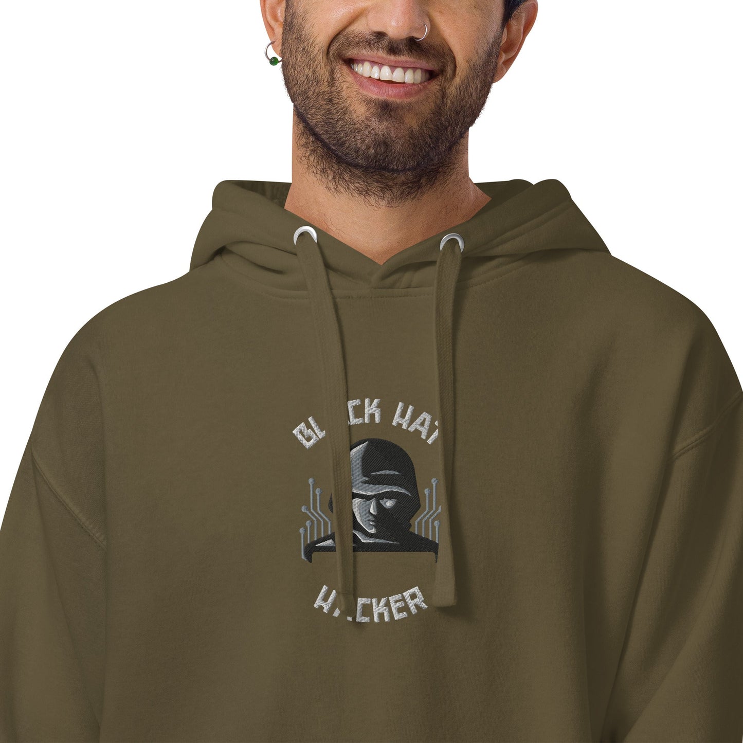 Black Hat Hacker - Unisex Hoodie (embroidered) by DarkByteGear