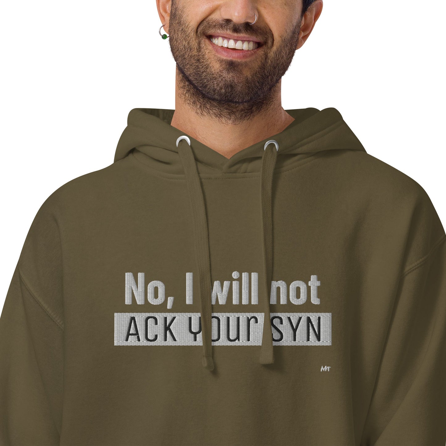 No I will not ack your sin - Unisex Hoodie (embroidered) by DarkByteGear