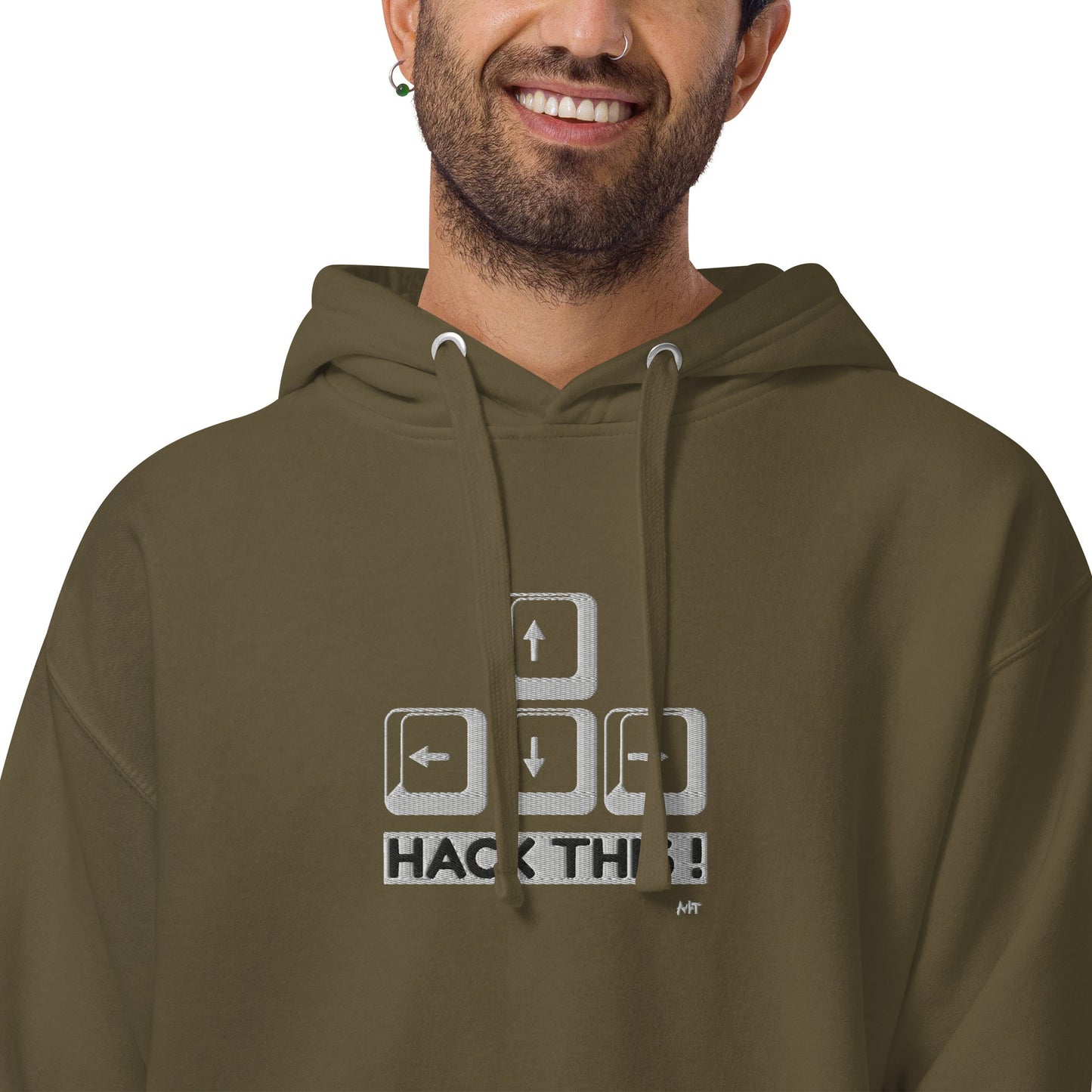Hack this - Unisex Hoodie (embroidered) by DarkByteGear