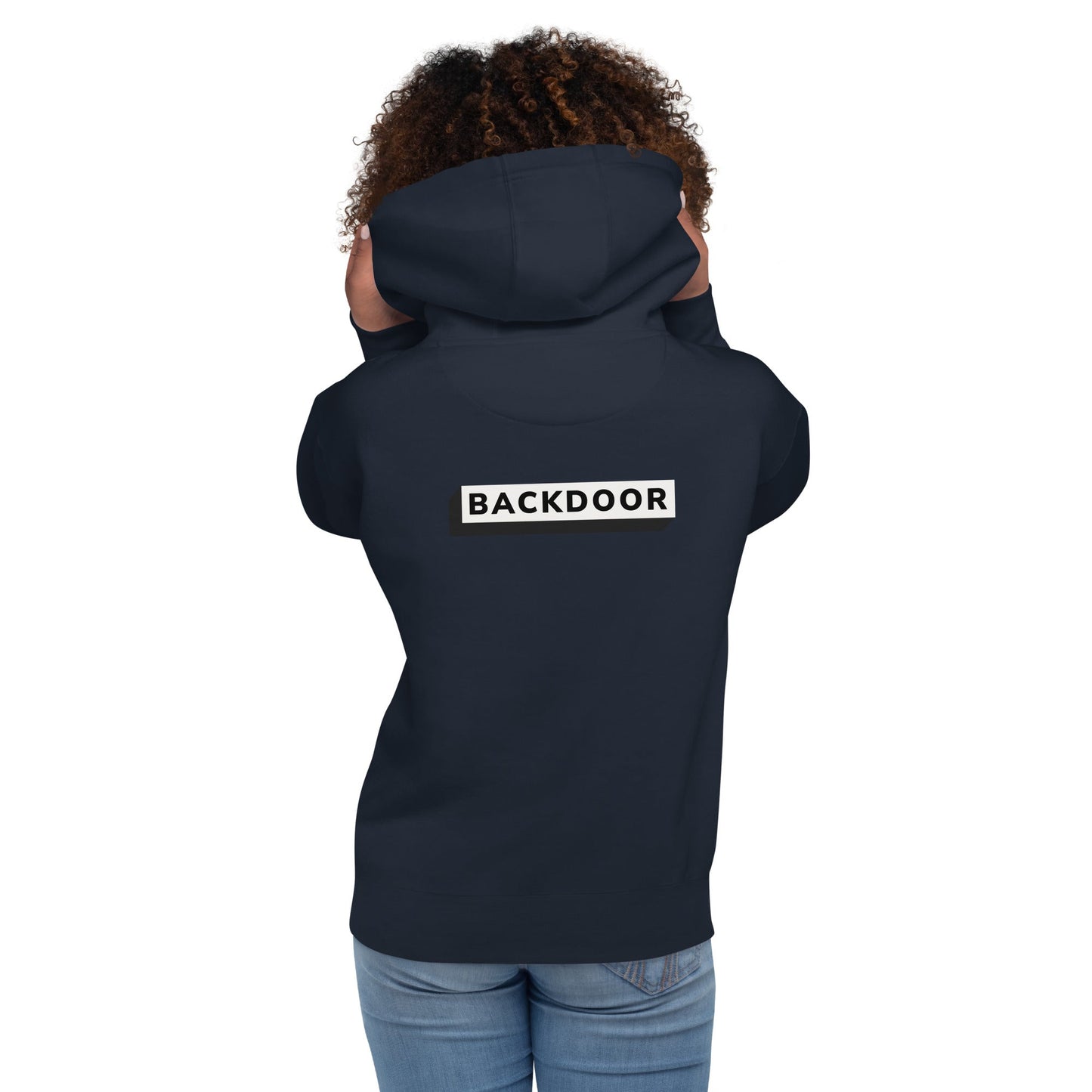 Backdoor - Unisex Hoodie (back print) by DarkByteGear
