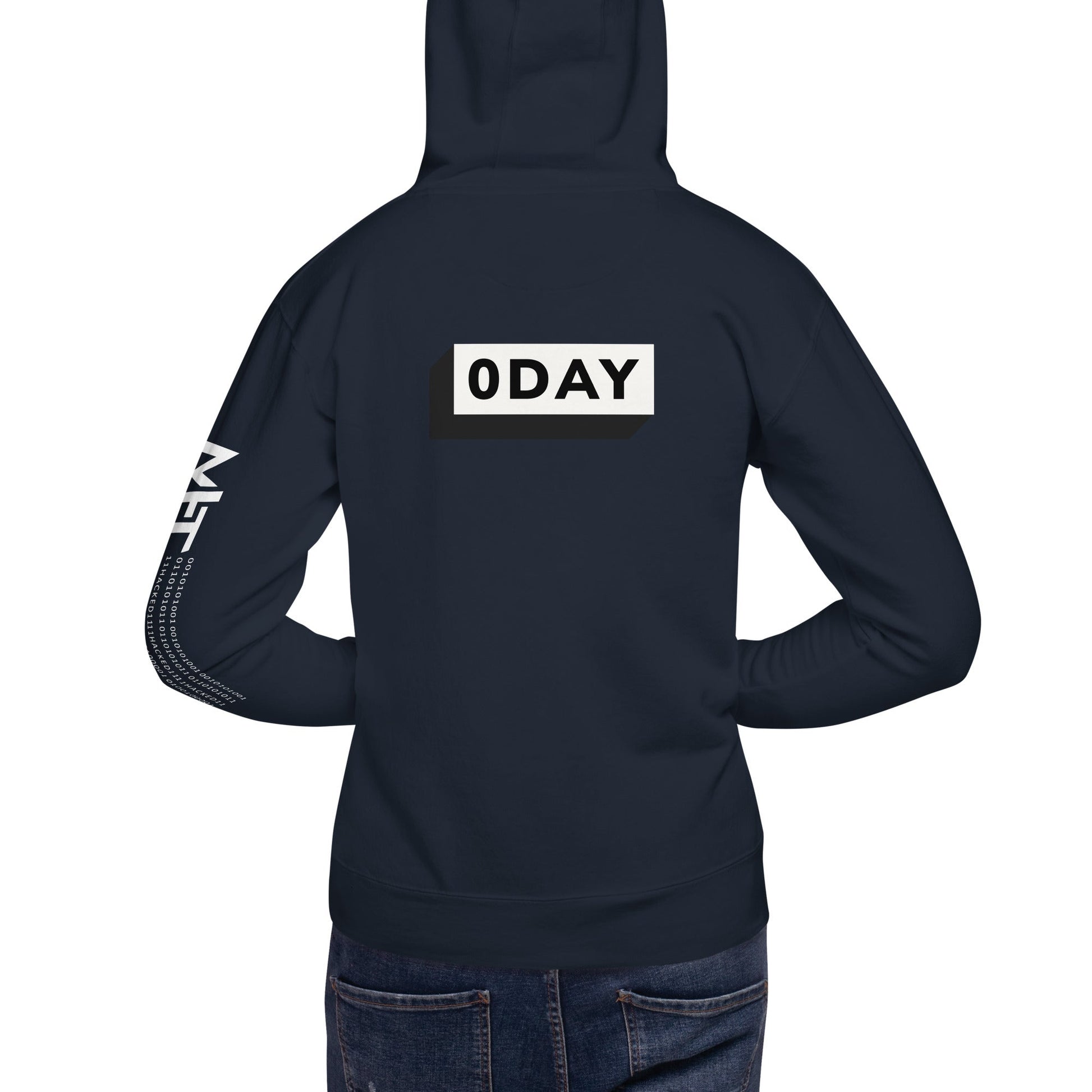 0 day v1 - Unisex Hoodie (back print) by DarkByteGear