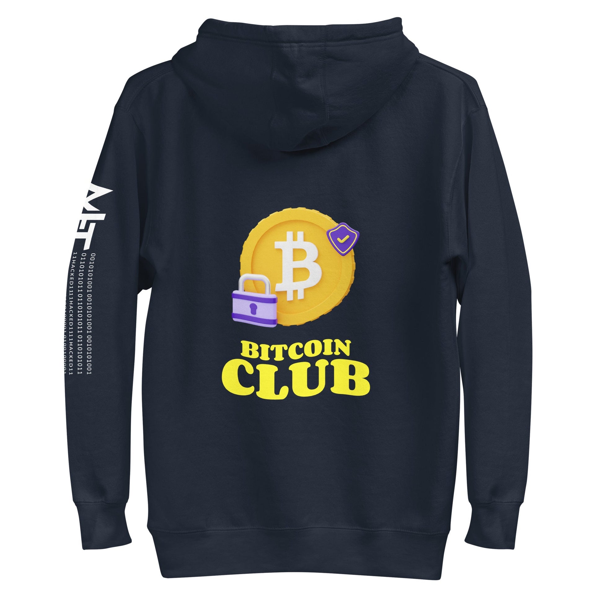 Bitcoin Club V7 - Unisex Hoodie (Back print) by DarkByteGear