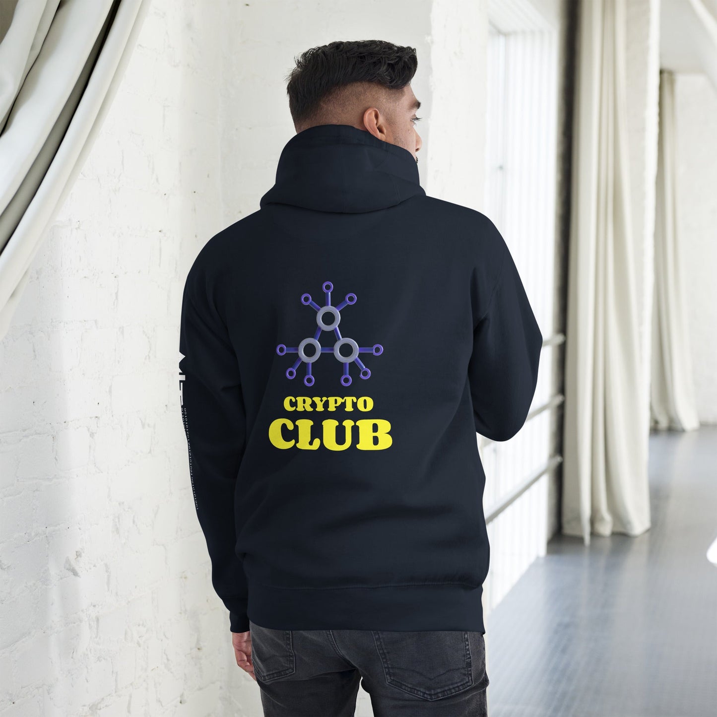 Crypto Club V1 - Unisex Hoodie (Back Print) by DarkByteGear