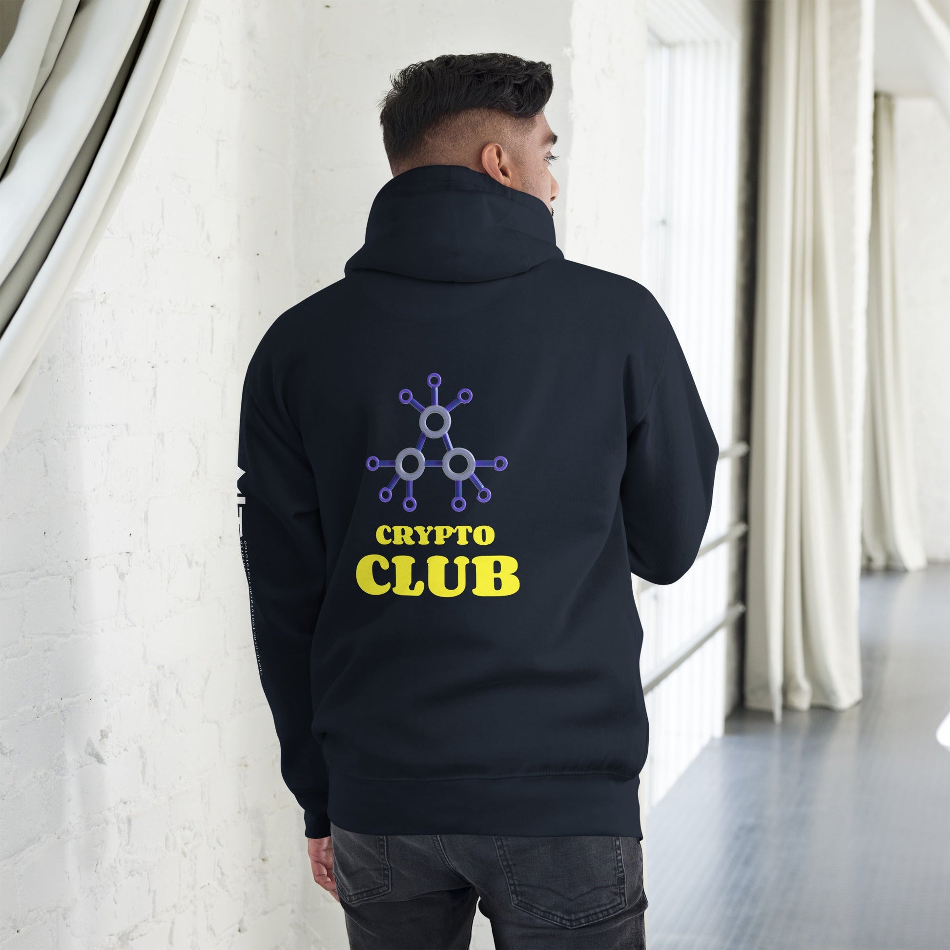 Crypto Club V1 - Unisex Hoodie (Back Print) by DarkByteGear