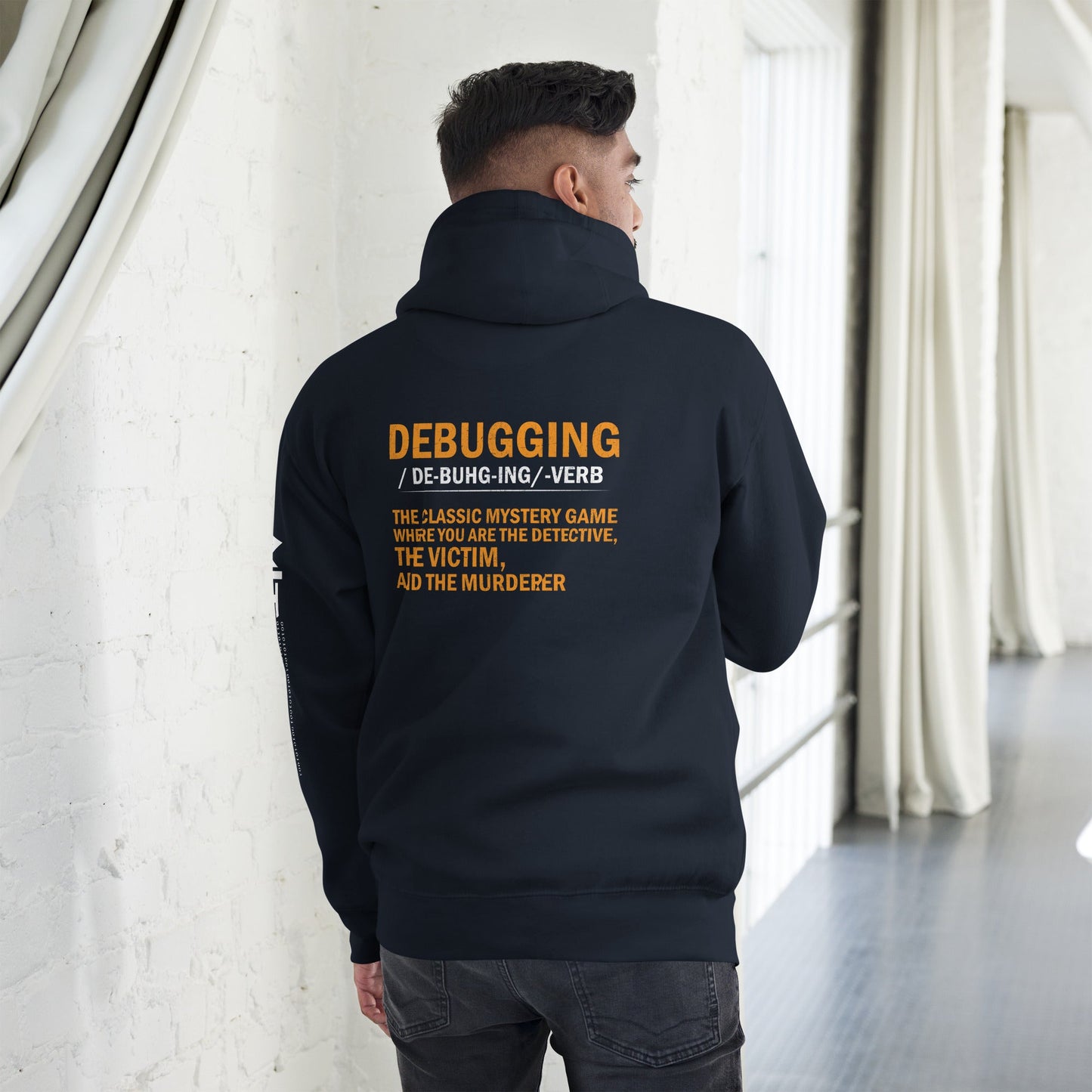 Debugging Unisex Hoodie ( Back Print ) by DarkByteGear
