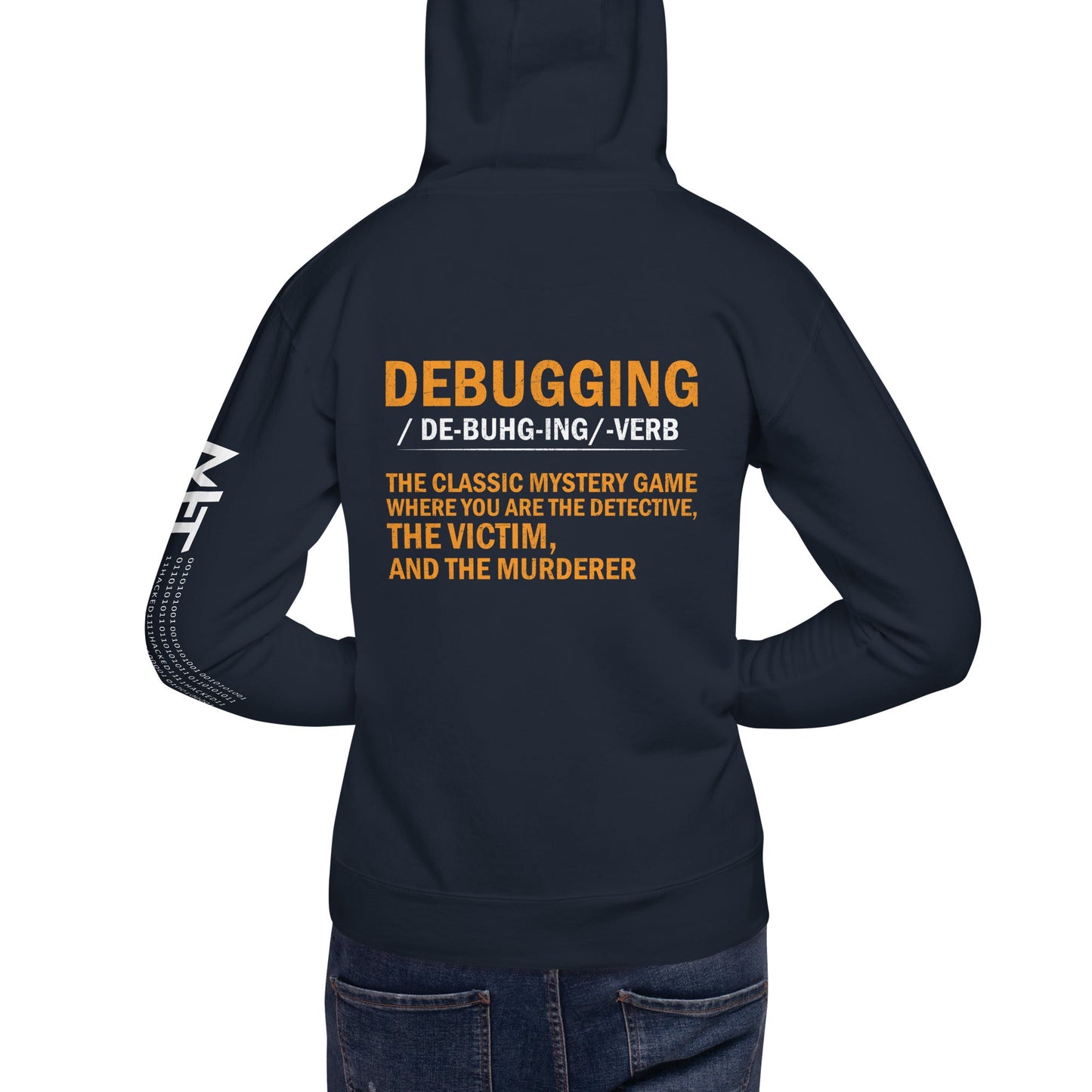 Debugging Unisex Hoodie ( Back Print ) by DarkByteGear