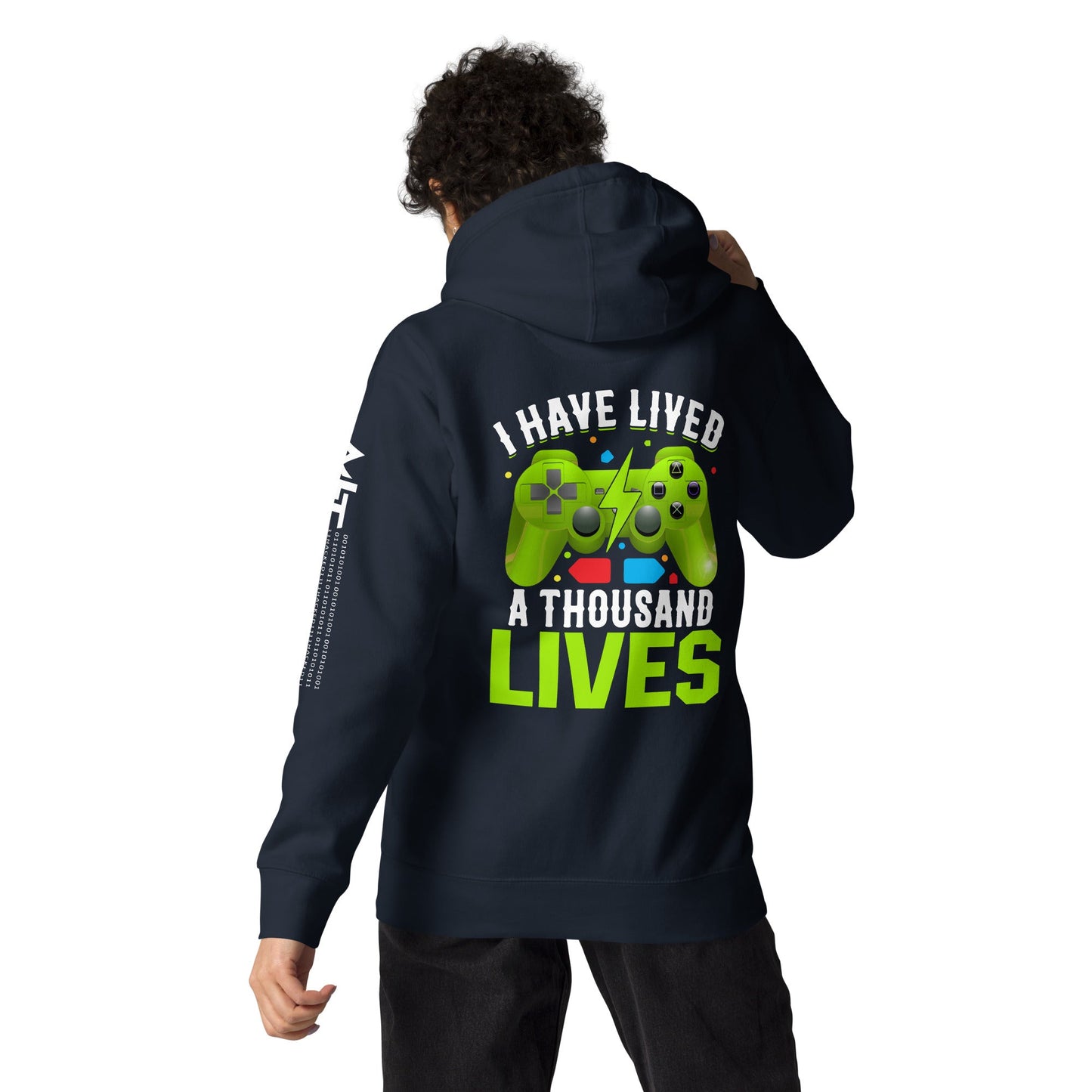 I have lived a thousand lives - Unisex Hoodie ( Back Print ) by DarkByteGear
