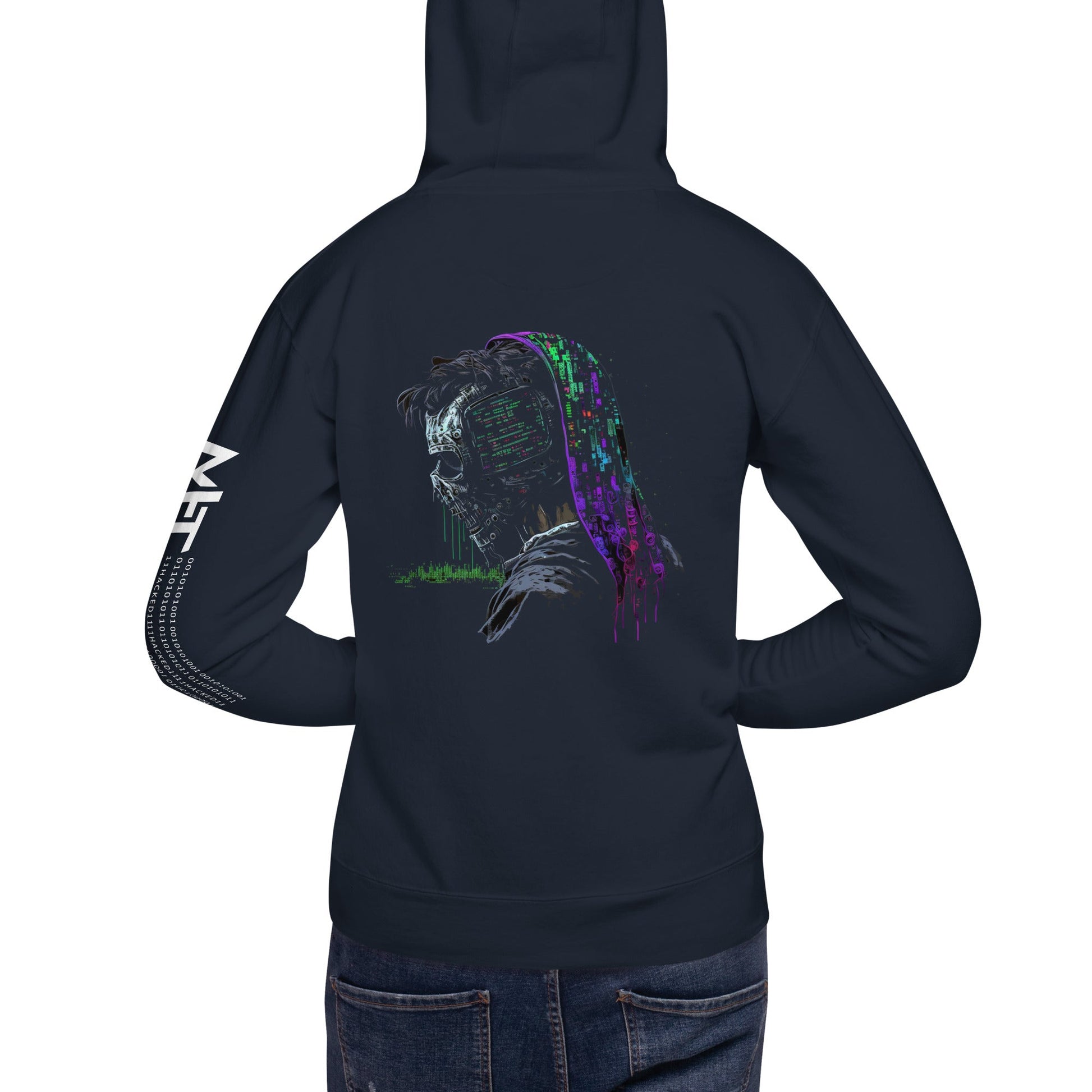 Cyberware Assassin V57 Unisex Hoodie ( Back Print ) by DarkByteGear