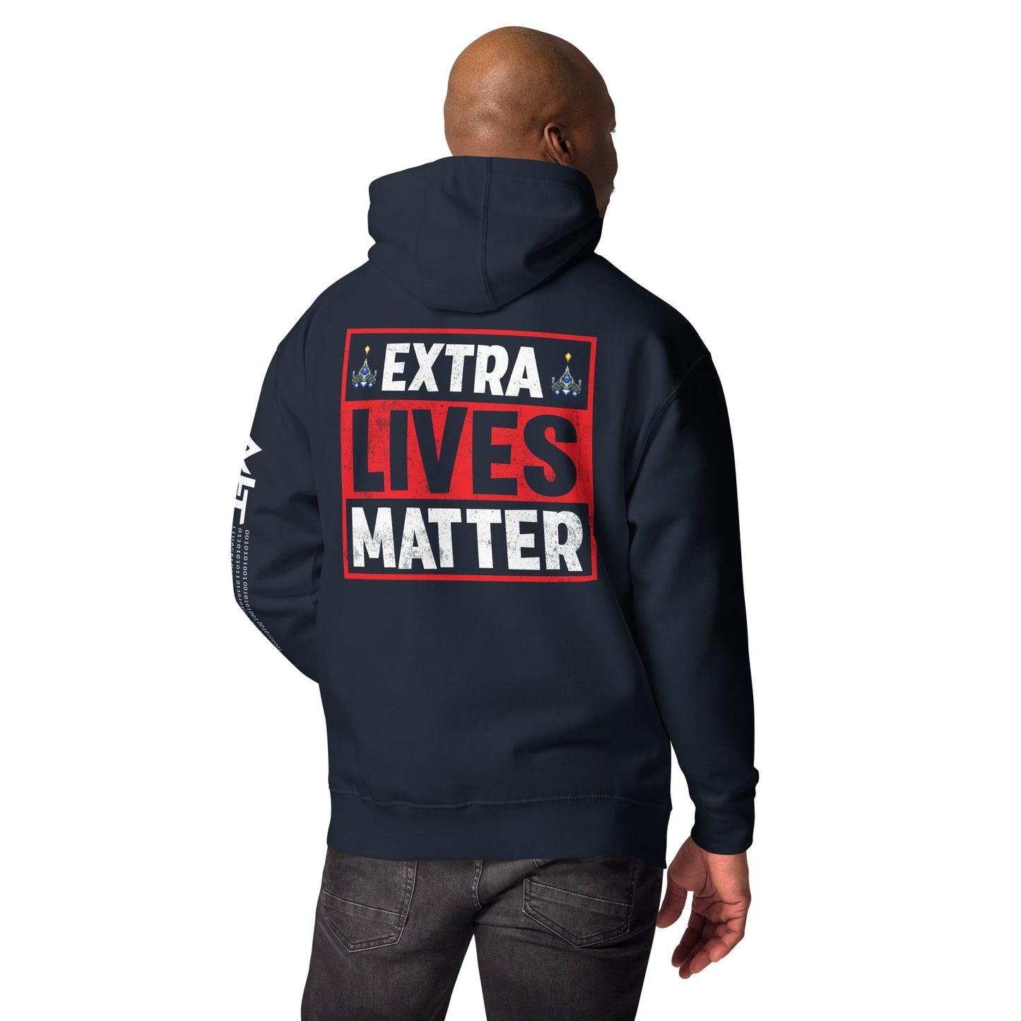 Extra Lives Matter Unisex Hoodie ( Back Print ) by DarkByteGear