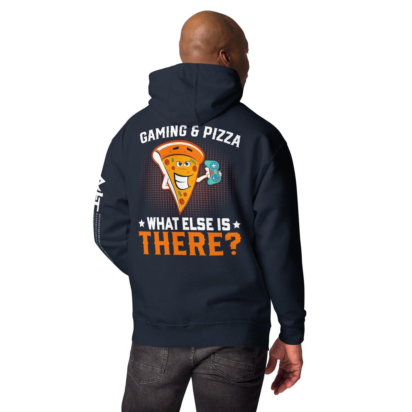 Gaming & Pizza, What else is there? Unisex Hoodie ( Back Print ) by DarkByteGear