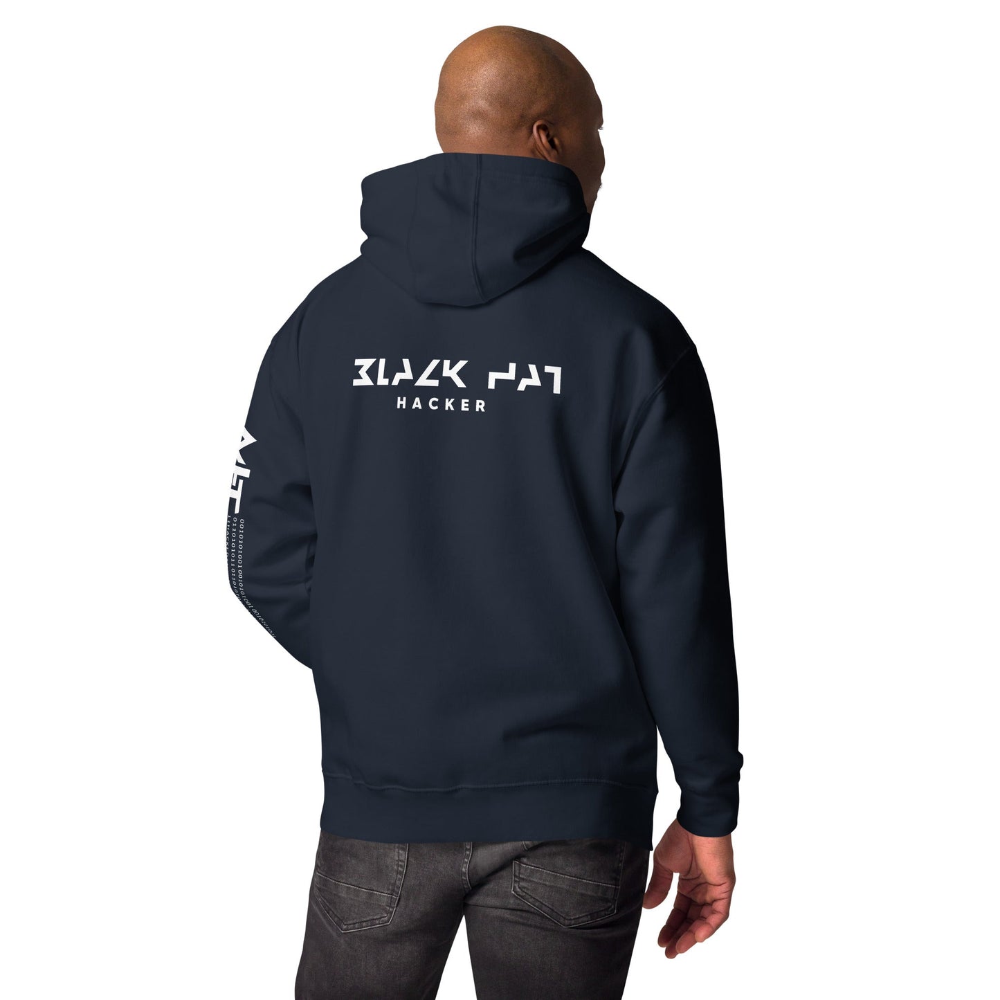 Black Hat Hacker V18 Unisex Hoodie ( Back Print ) by DarkByteGear