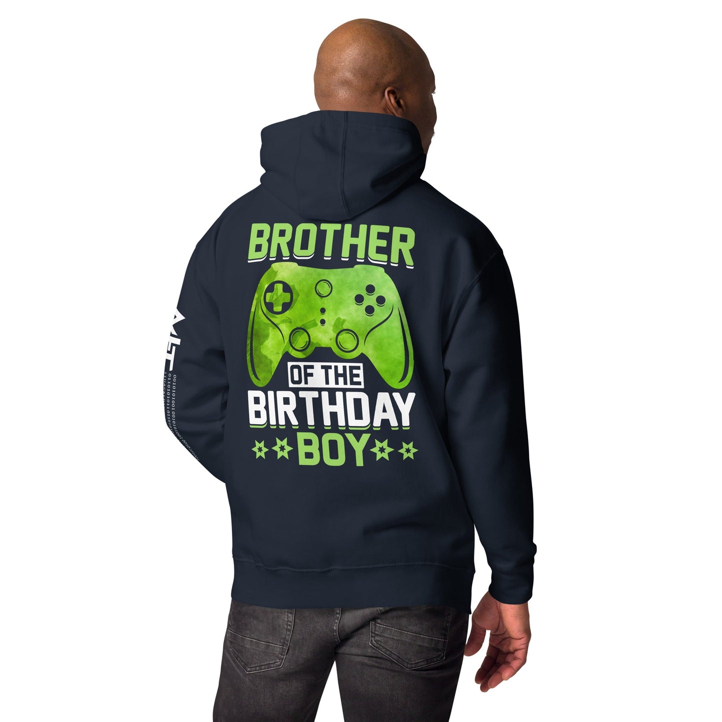 Brother of the Birthday Boy Unisex Hoodie ( Back Print ) by DarkByteGear