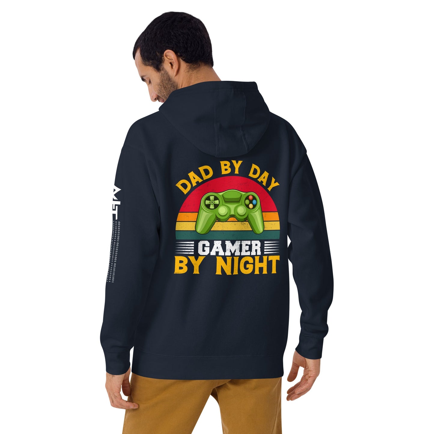 Dad by Day, Gamer by Night Unisex Hoodie by DarkByteGear
