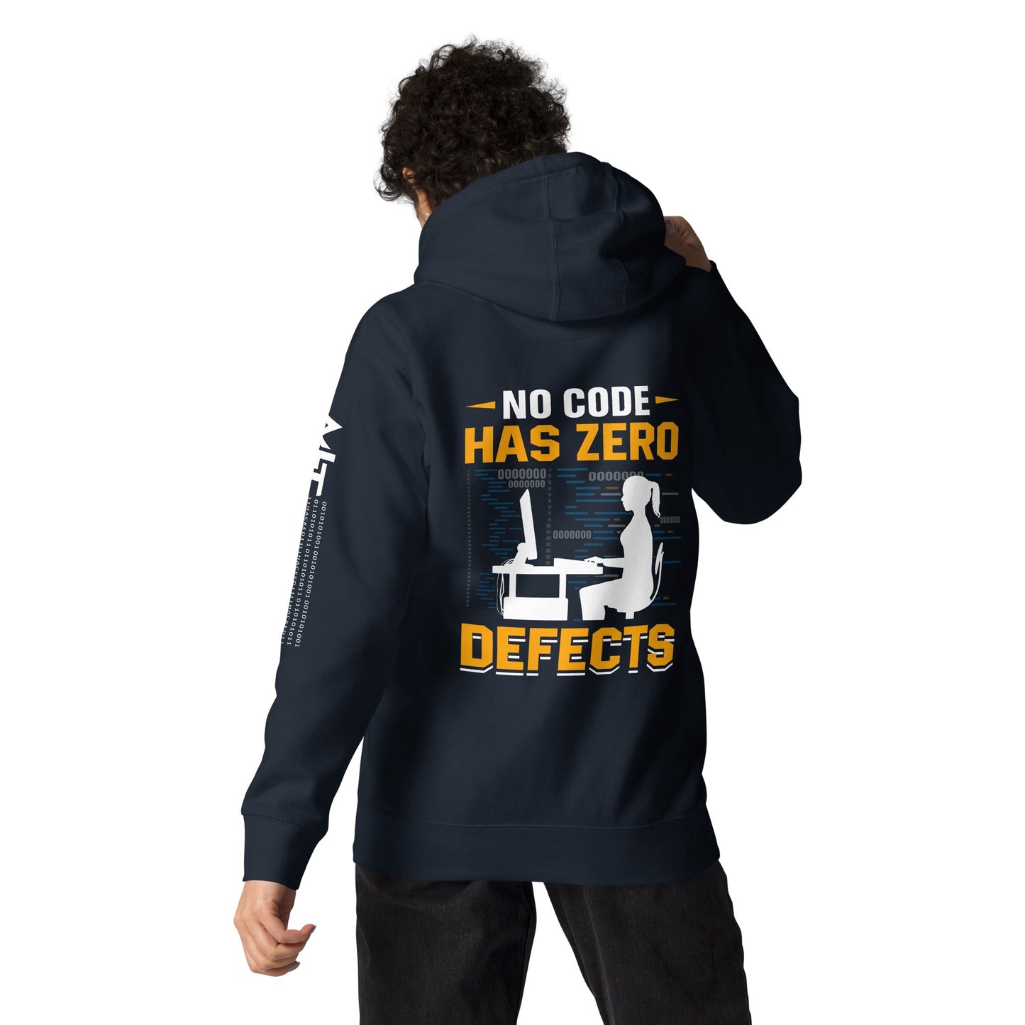 No code has zero defect Unisex Hoodie ( Back Print ) by DarkByteGear
