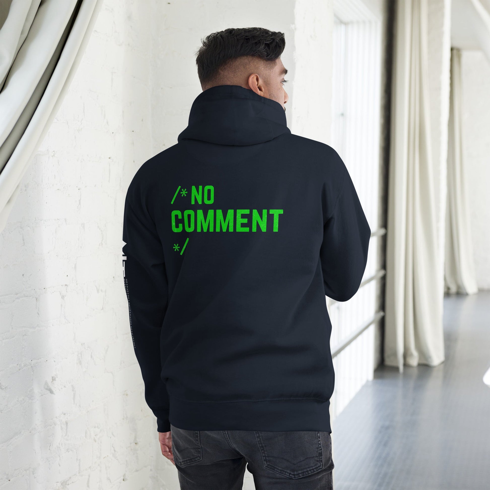 /*No Comment*/ Unisex Hoodie ( Back Print ) by DarkByteGear