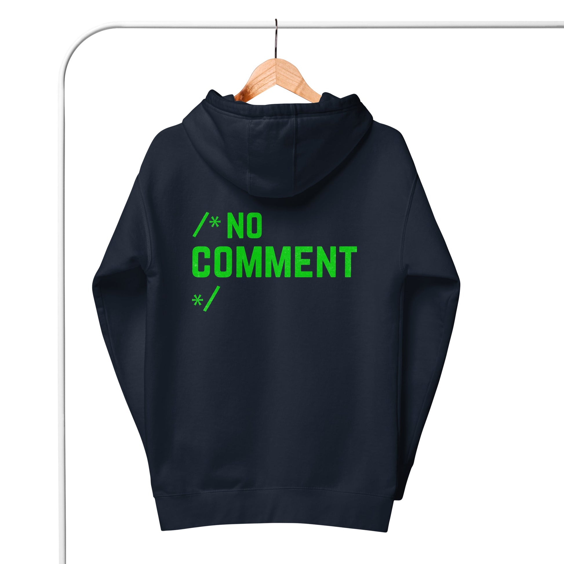 /*No Comment*/ Unisex Hoodie ( Back Print ) by DarkByteGear