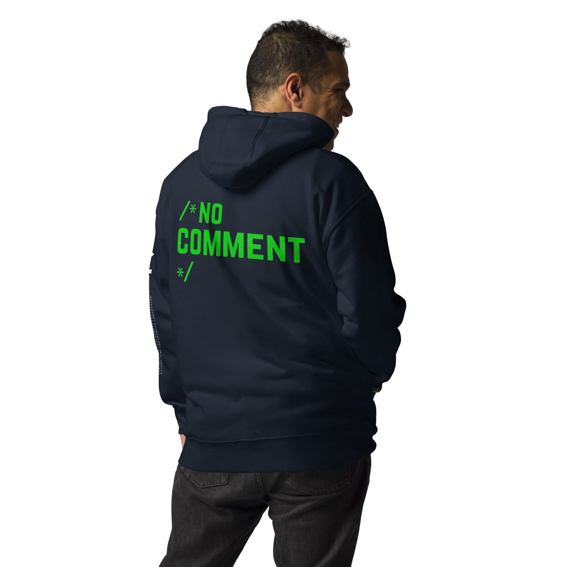 /*No Comment*/ Unisex Hoodie ( Back Print ) by DarkByteGear