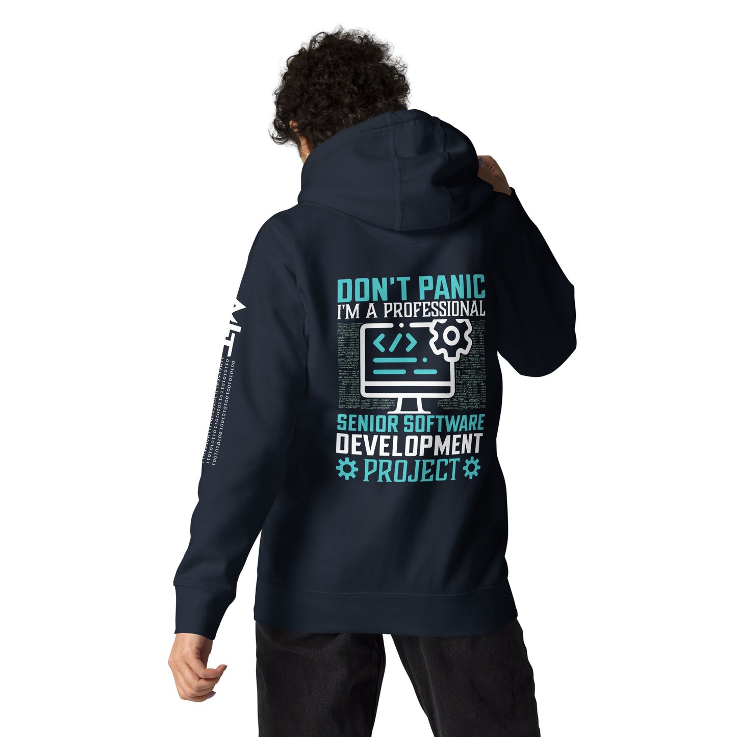 Don’t Worry! I am a Professional Senior Software Developer - Unisex Hoodie ( Back Print ) by DarkByteGear