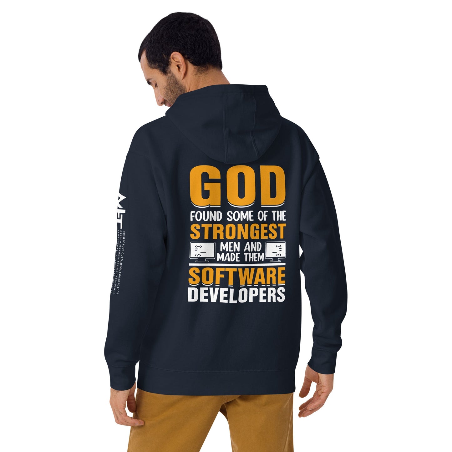 God Strongest Software - Unisex Hoodie ( Back Print ) by DarkByteGear