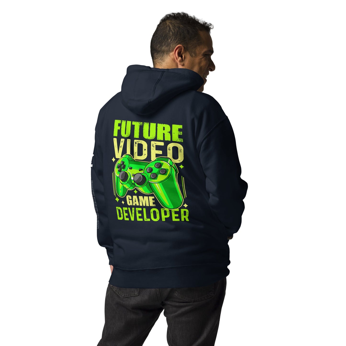 Future Video Game Developer - Unisex Hoodie ( Back Print ) by DarkByteGear