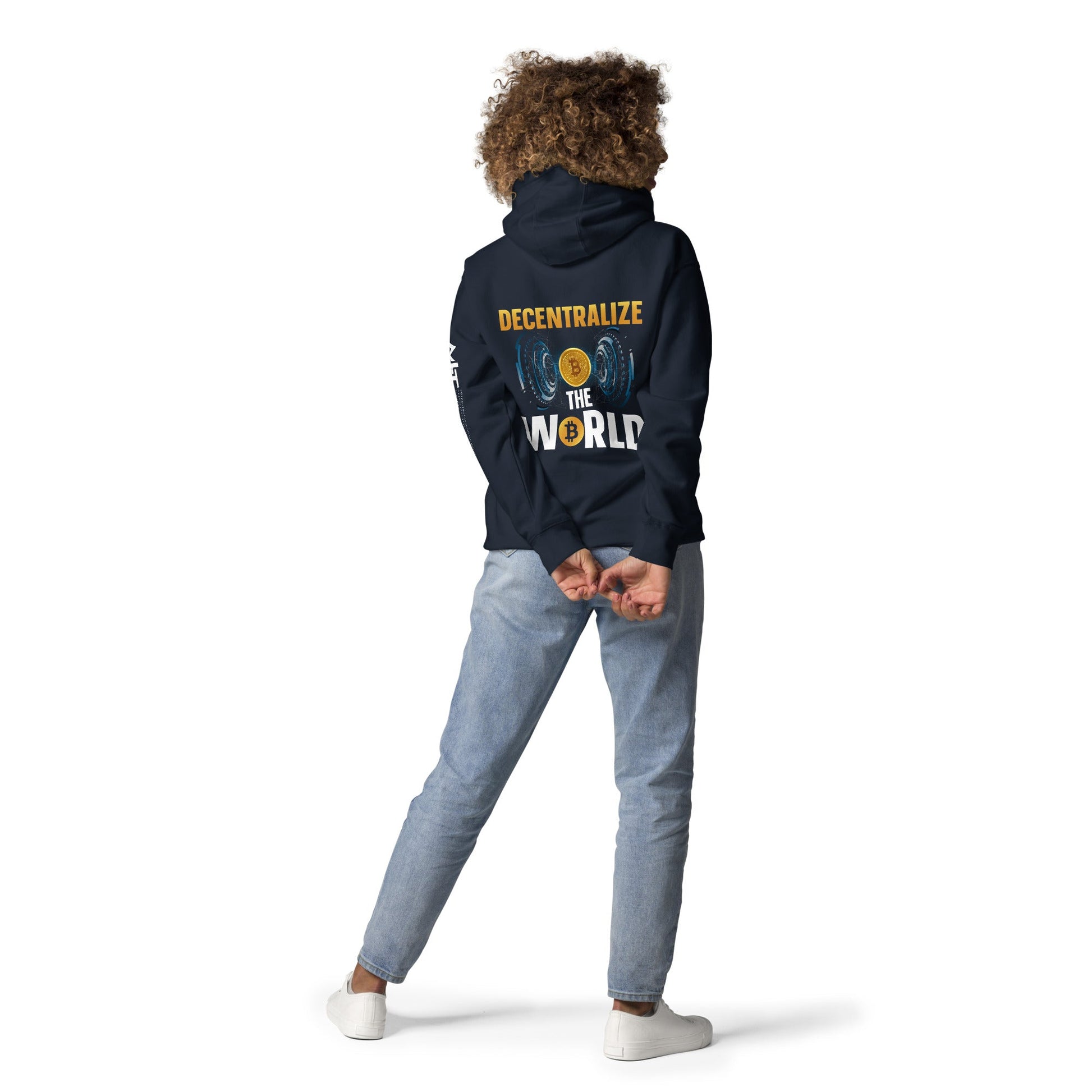 Decentralize the World - Unisex Hoodie ( Back Print ) by DarkByteGear