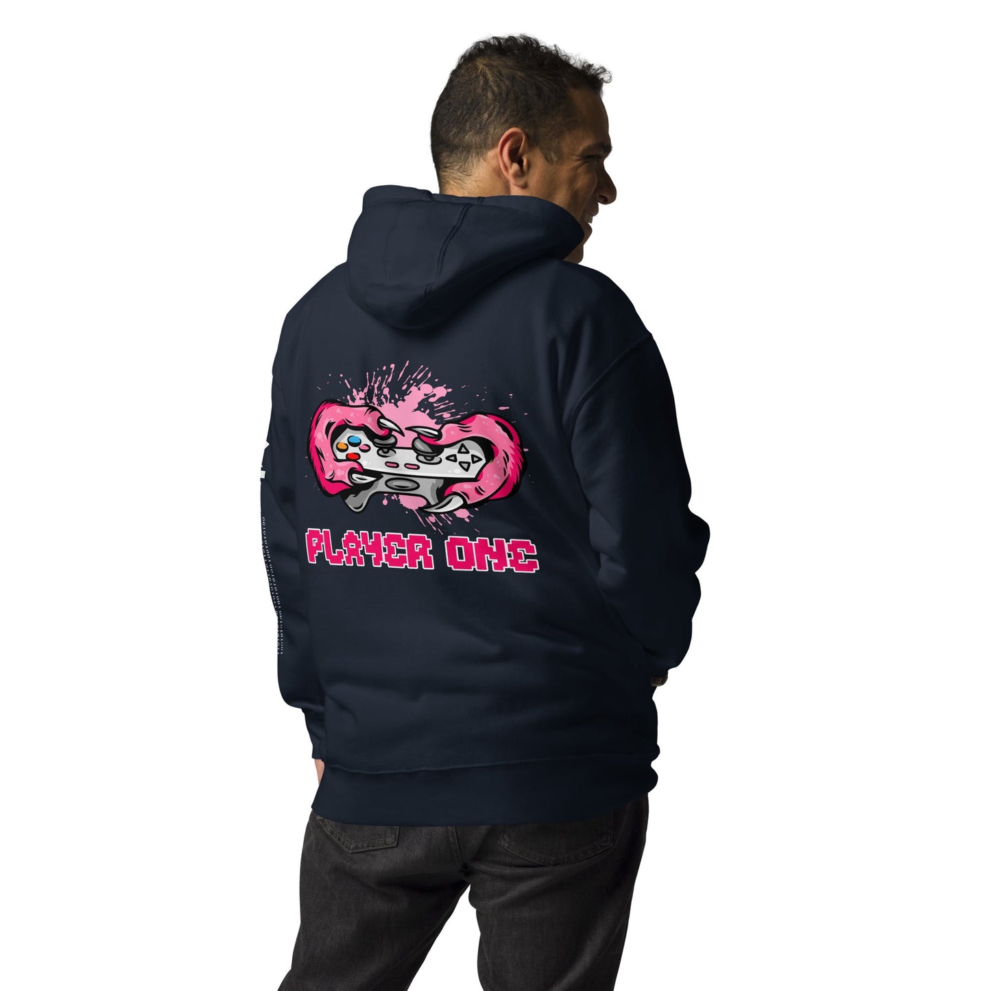 Player One - Unisex Hoodie ( Back Print ) by DarkByteGear