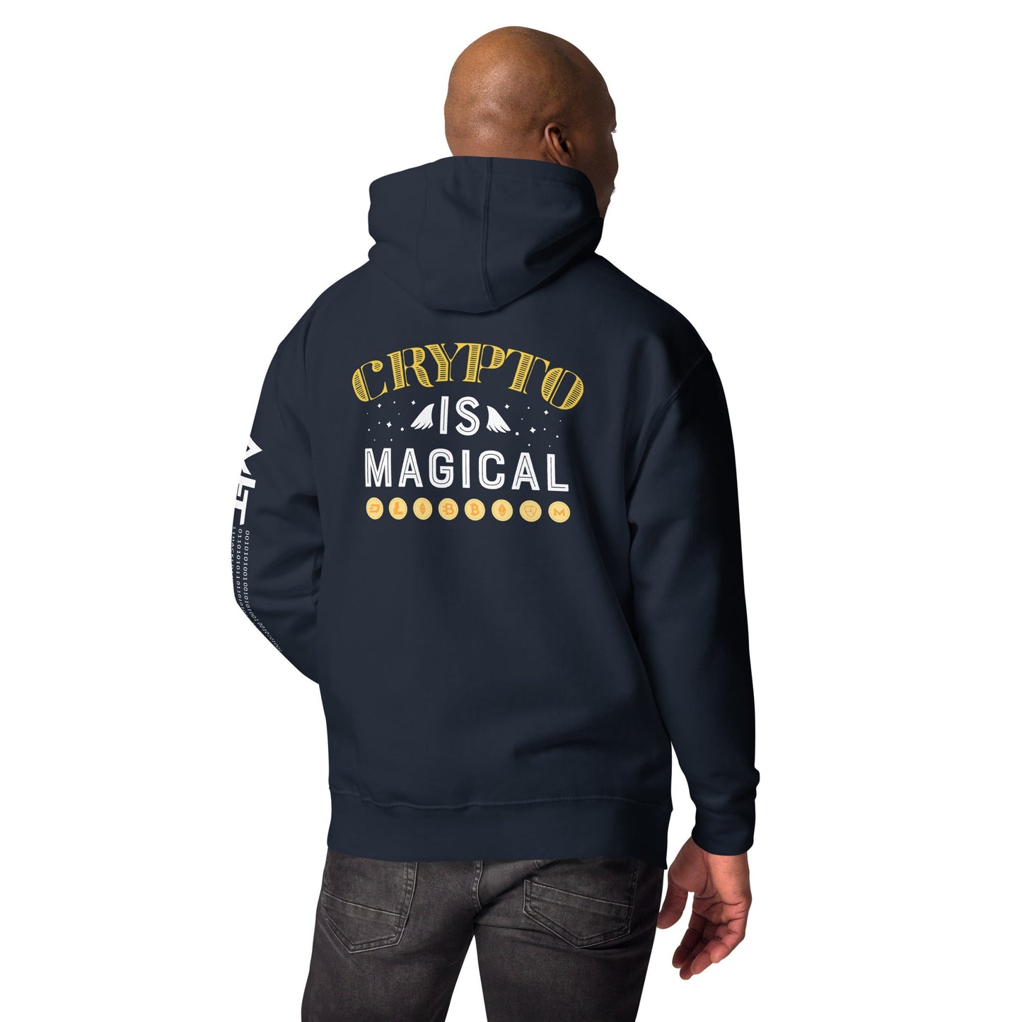 Crypto is Magical Unisex Hoodie ( Back Print ) by DarkByteGear