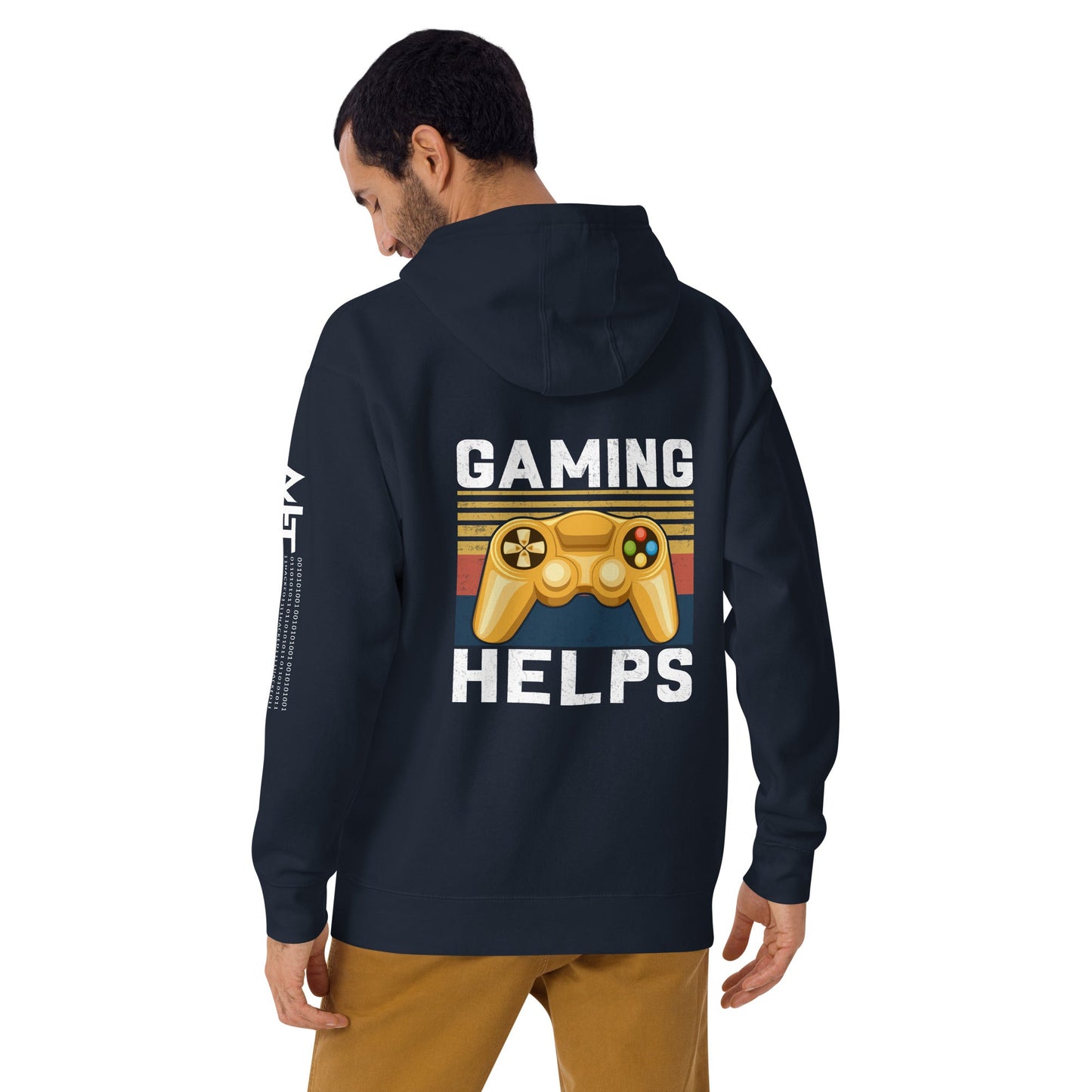 Gaming Helps - Unisex Hoodie ( Back Print ) by DarkByteGear