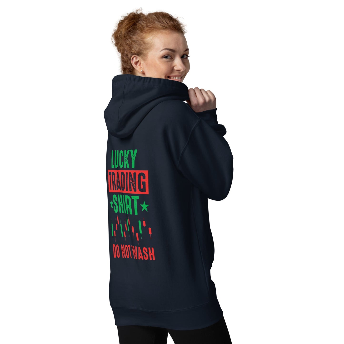 Lucky trading shirt do not Wash - Unisex Hoodie ( Back Print ) by DarkByteGear