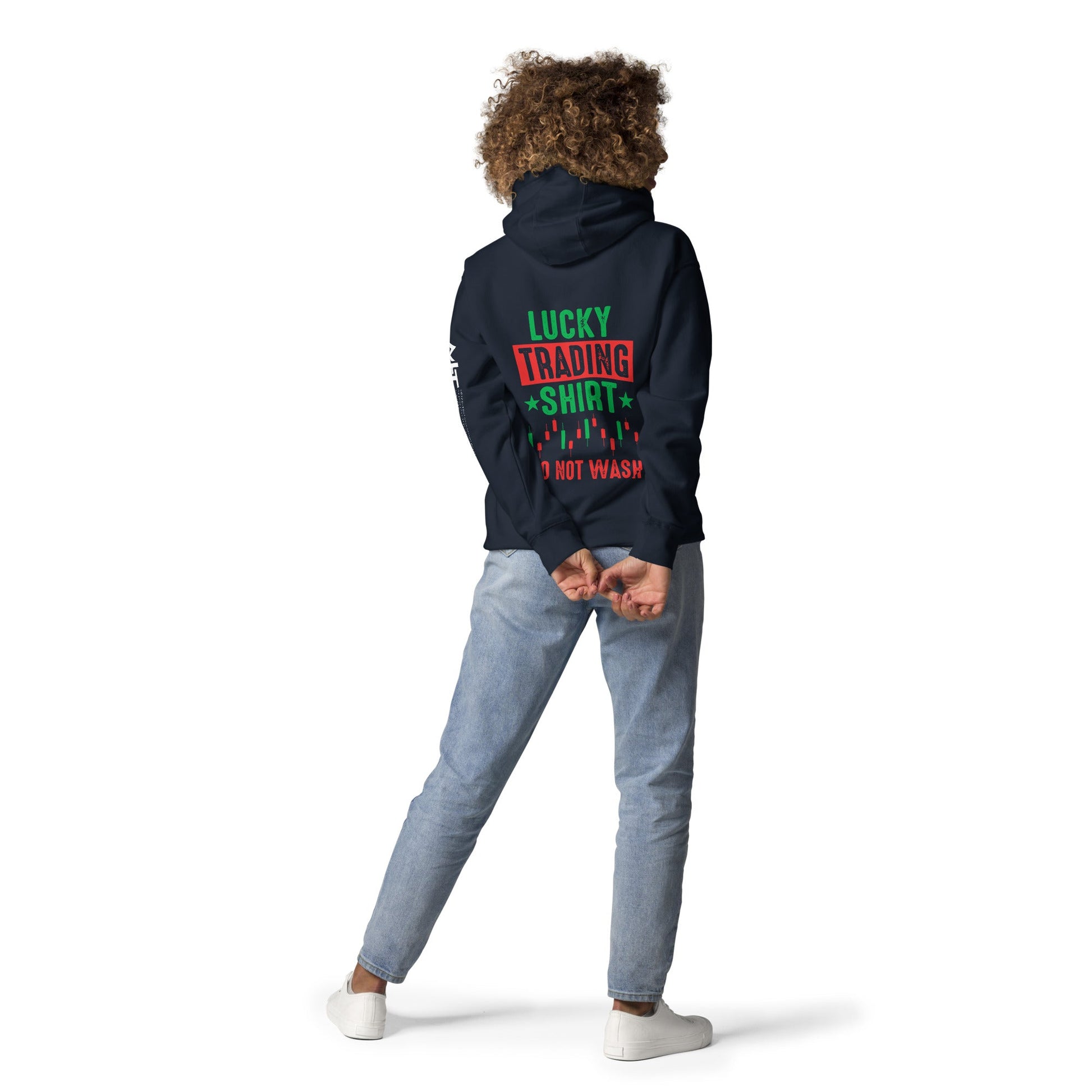 Lucky trading shirt do not Wash - Unisex Hoodie ( Back Print ) by DarkByteGear
