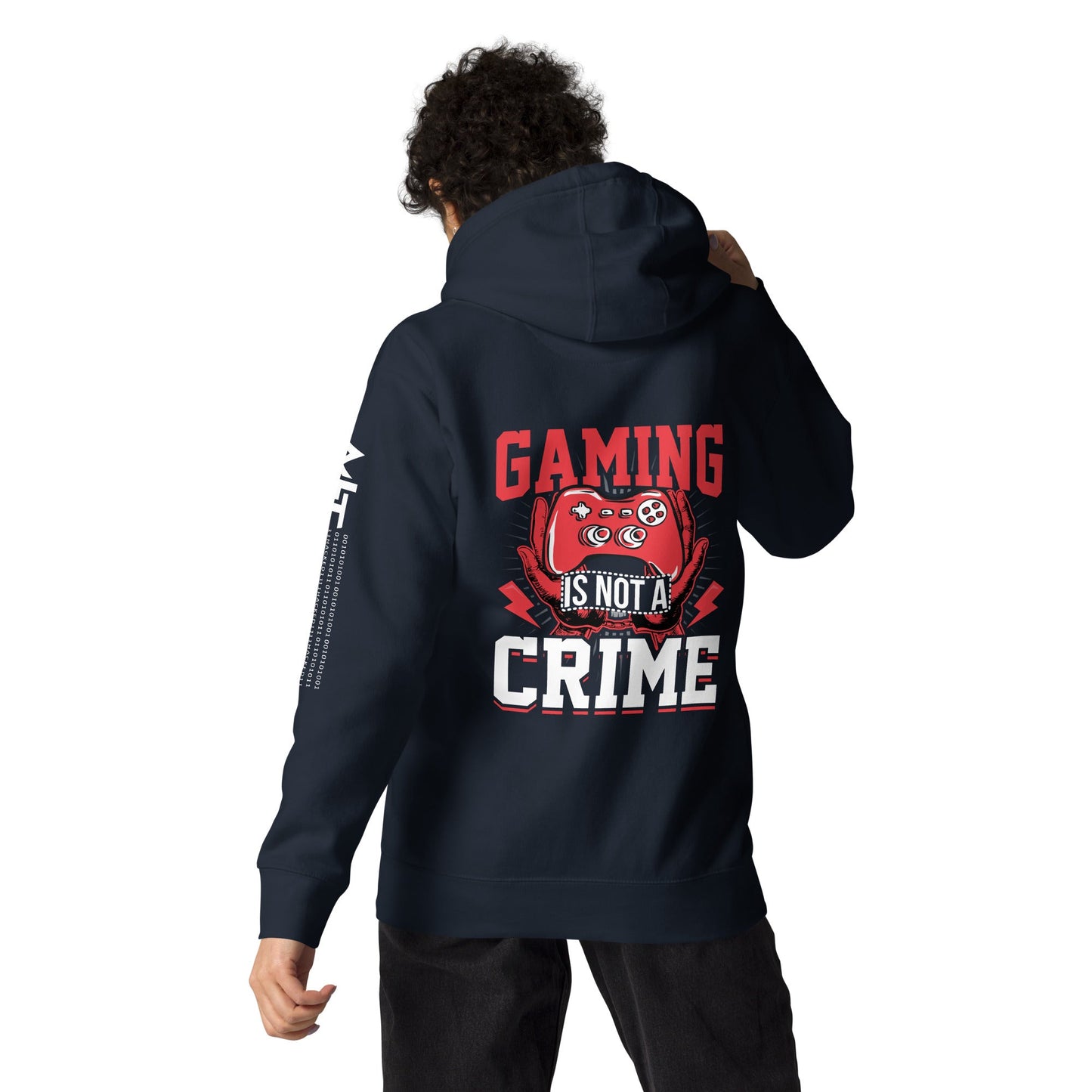 Gaming is not a Crime - Unisex Hoodie ( Back Print ) by DarkByteGear