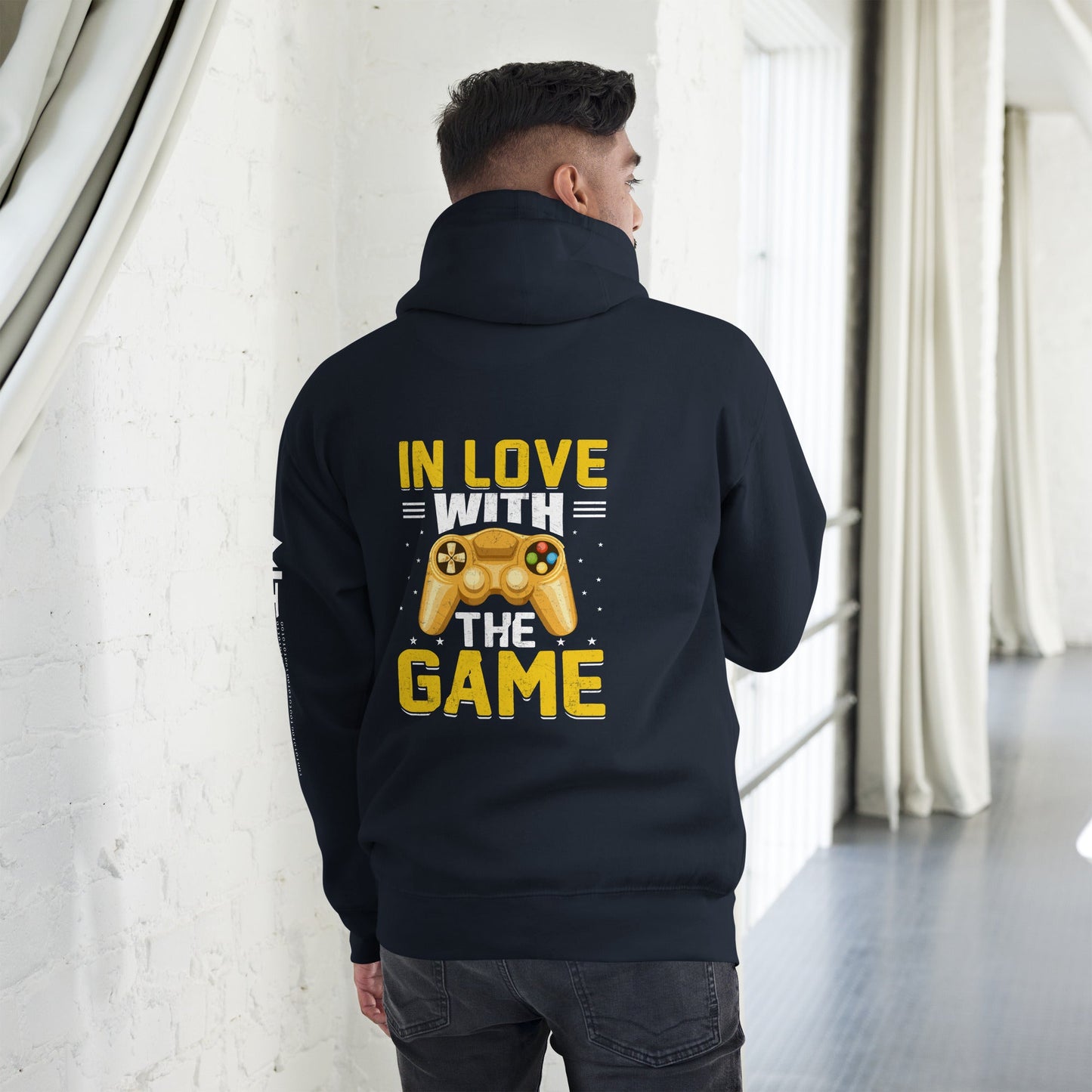 In Love With The Game - Unisex Hoodie ( Back Print ) by DarkByteGear