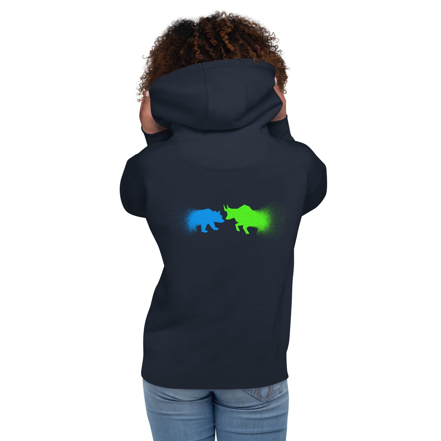 Bearish And Bullish (DB) - Unisex Hoodie ( Back Print ) by DarkByteGear