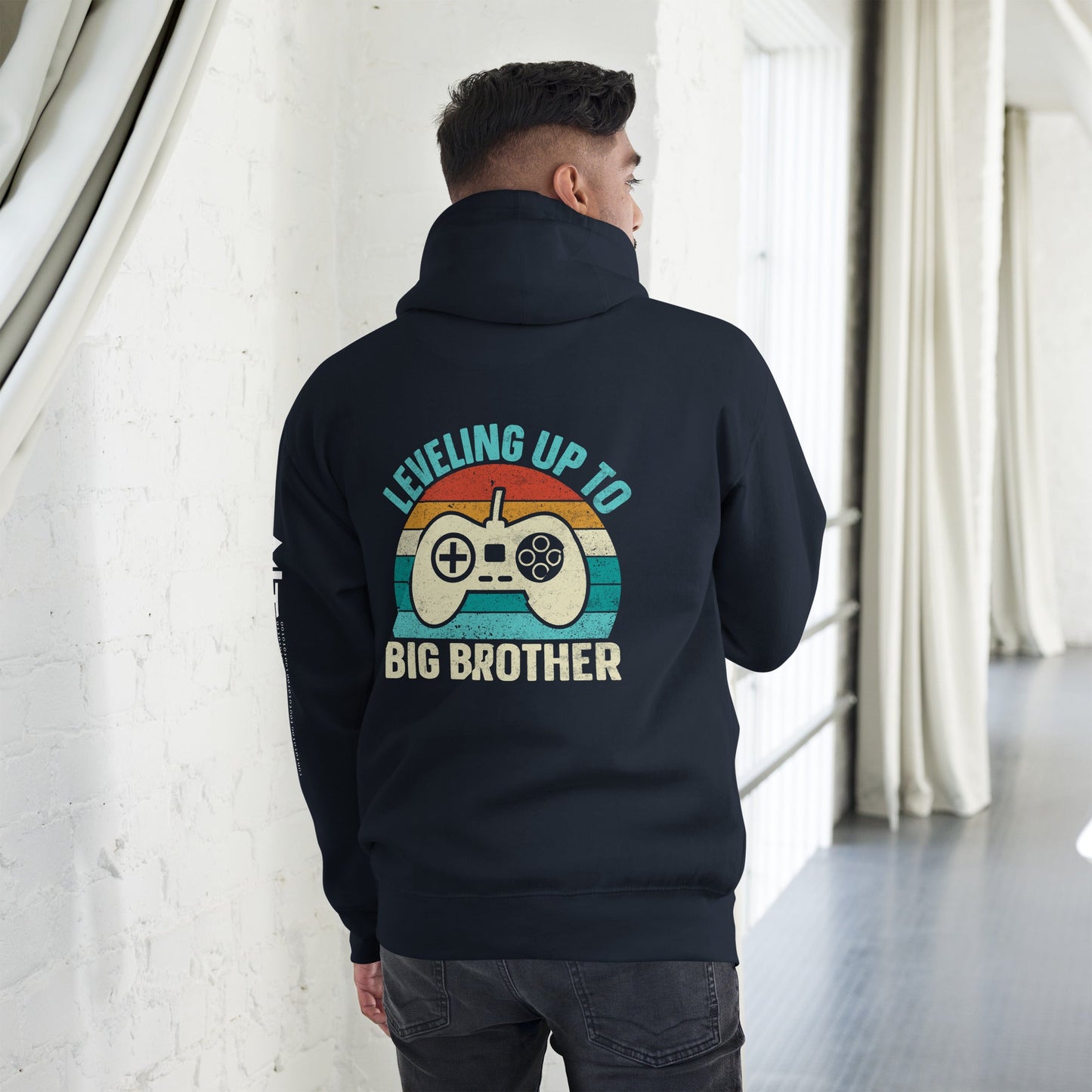 Levelling up to Big Brother V2 - Unisex Hoodie ( Back Print ) by DarkByteGear