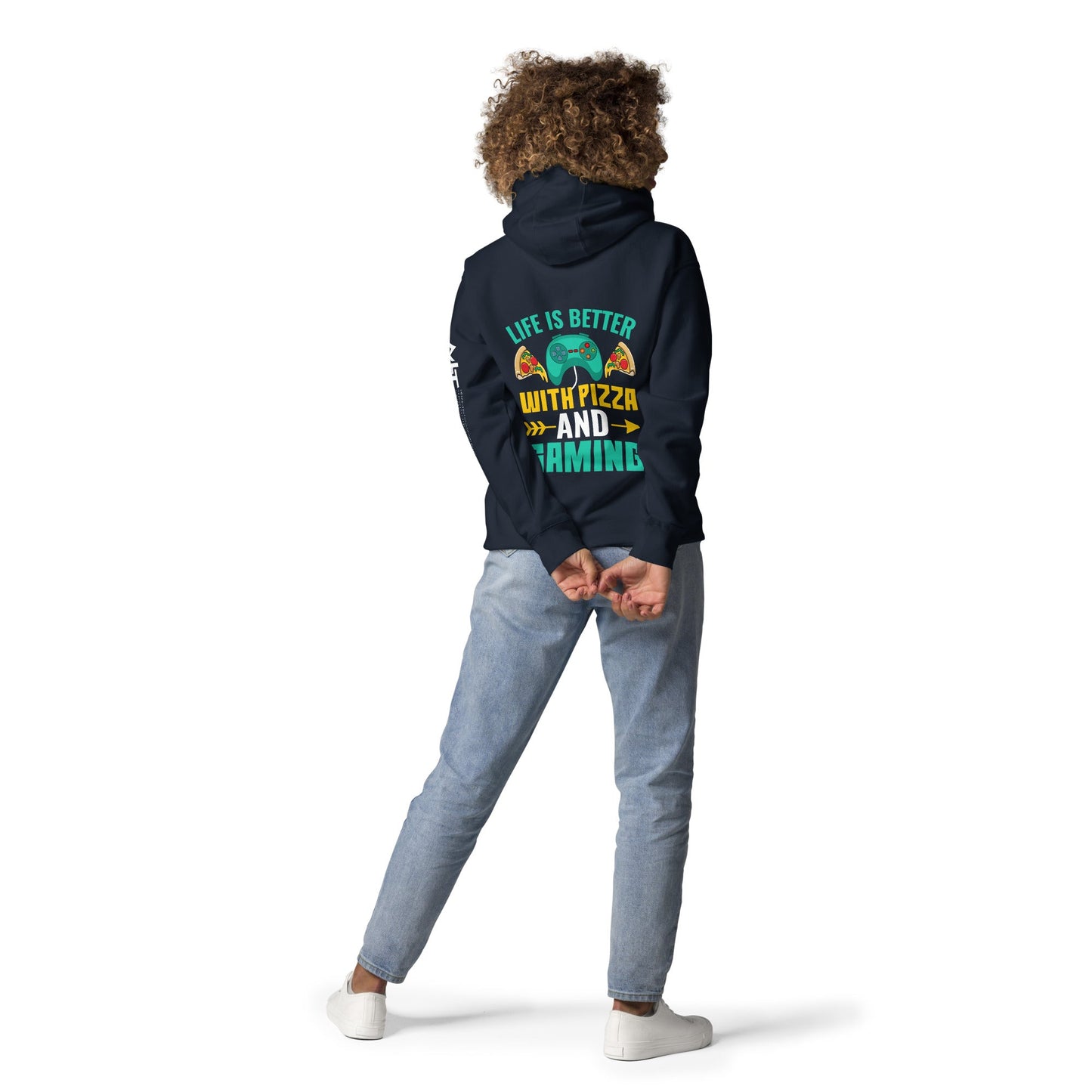 Life is Better With Pizza and Gaming Rima 14 - Unisex Hoodie by DarkByteGear