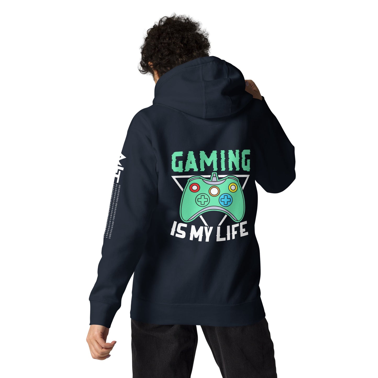 Gaming Is My Life - Unisex Hoodie (Back print) by DarkByteGear