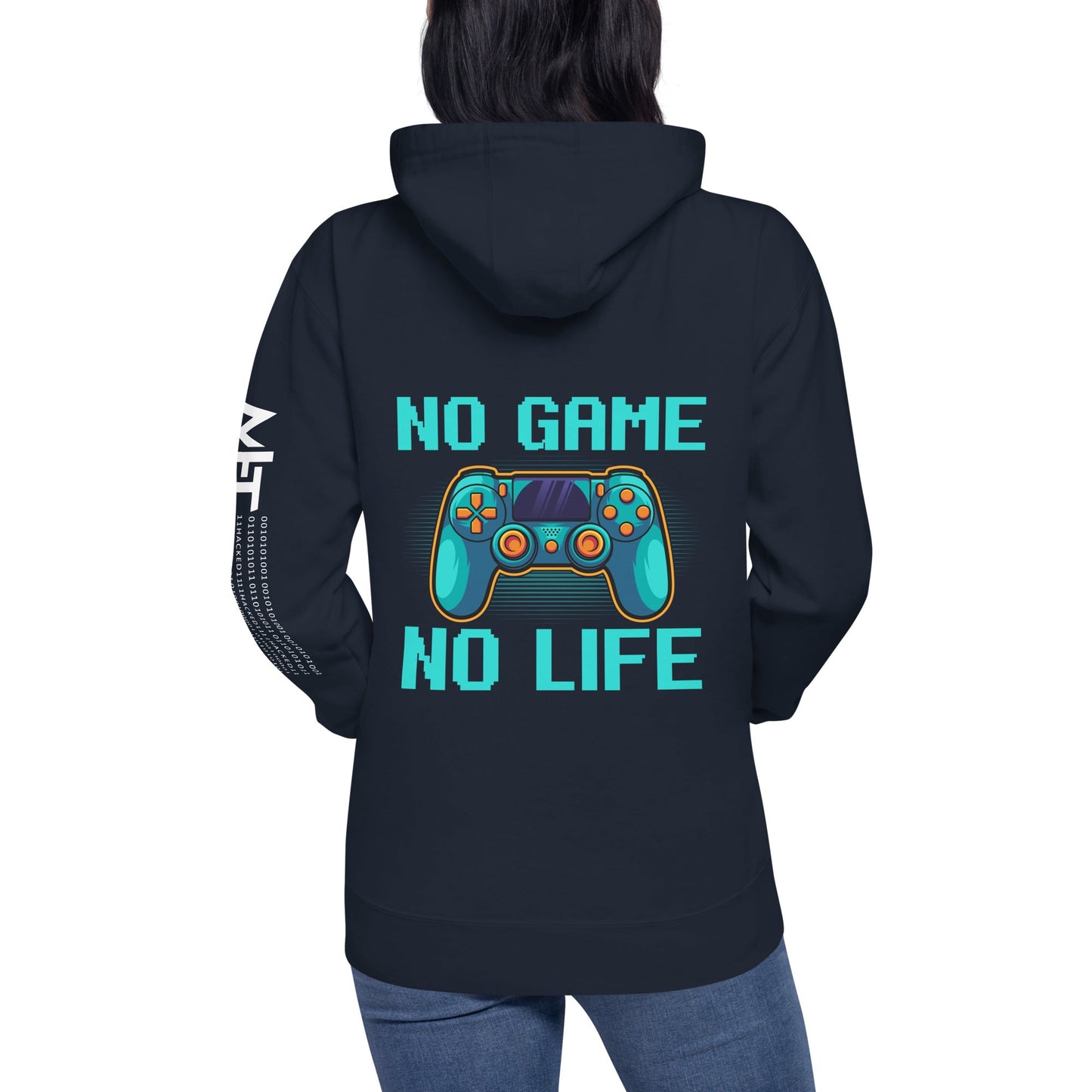 No Game; No Life - Unisex Hoodie ( Back Print ) by DarkByteGear
