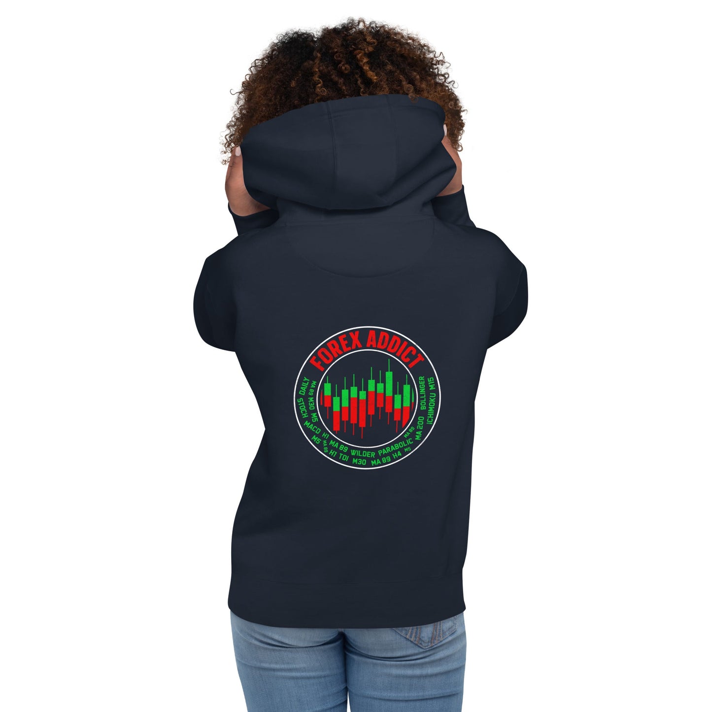 Forex Addict ( RK ) - Unisex Hoodie ( Back Print ) by DarkByteGear