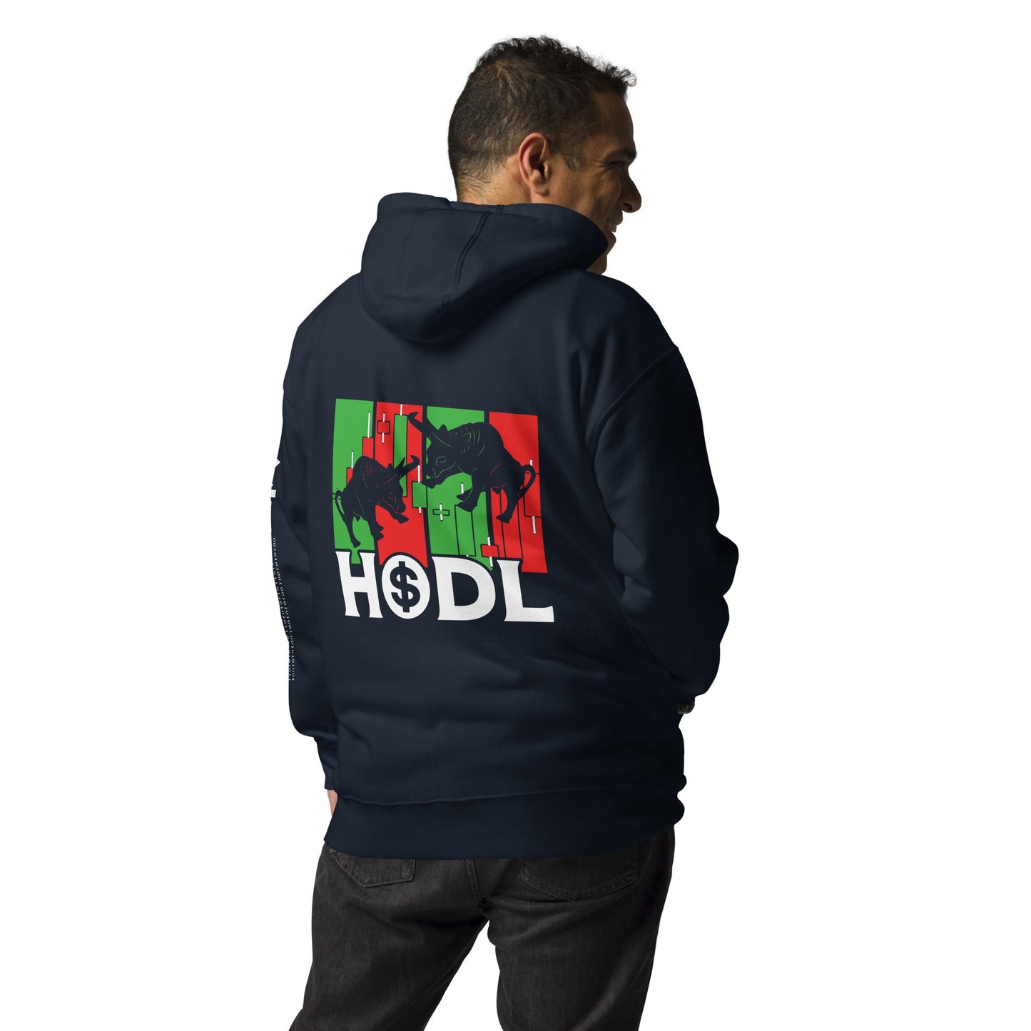 HODL - Unisex Hoodie ( Back Print ) by DarkByteGear