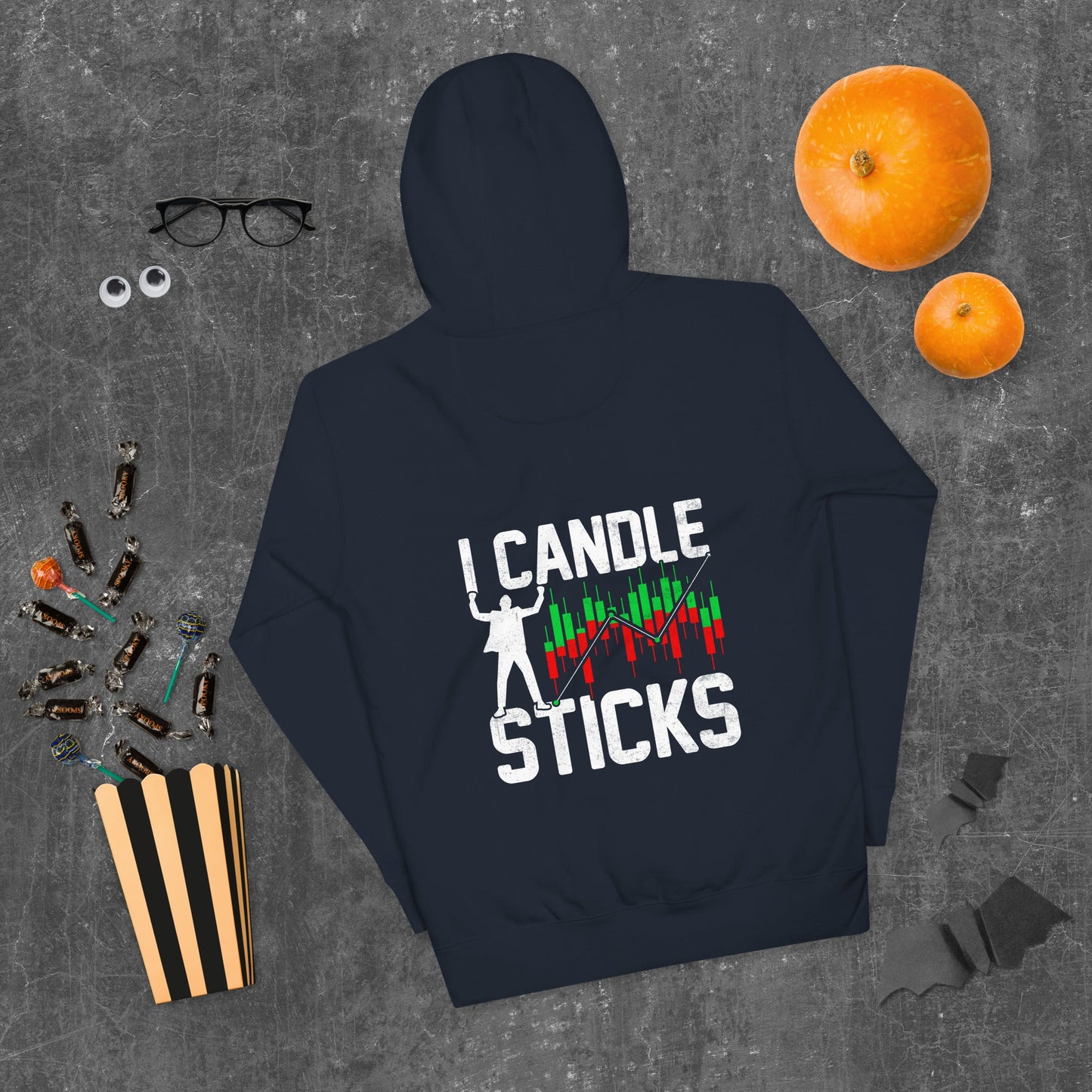I Candle Stick - Unisex Hoodie ( Back Print ) by DarkByteGear