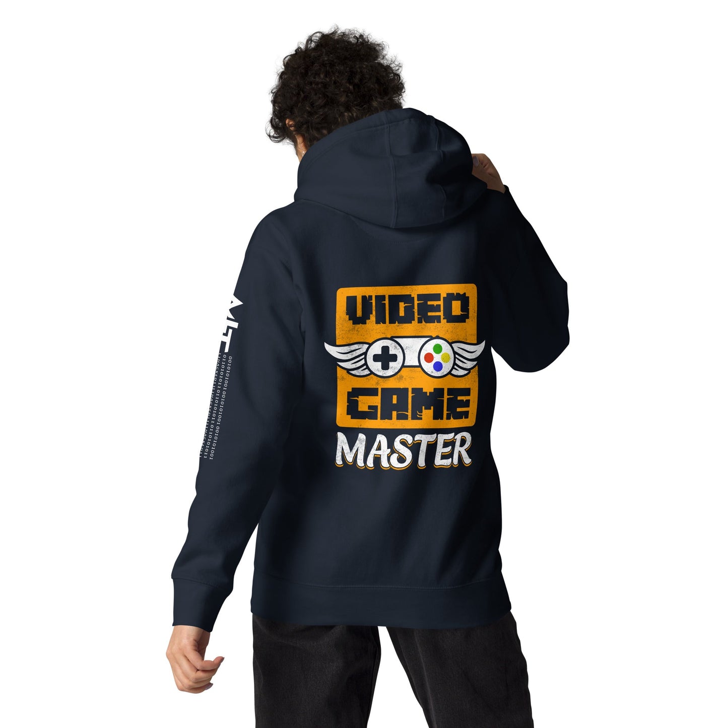 VIDEO GAME MASTER (MAHFUZ) - Unisex Hoodie ( Back Print ) by DarkByteGear