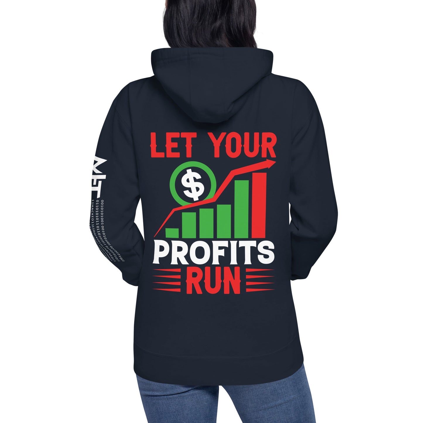 Let your Profits run V1 - Unisex Hoodie ( Back Print ) by DarkByteGear