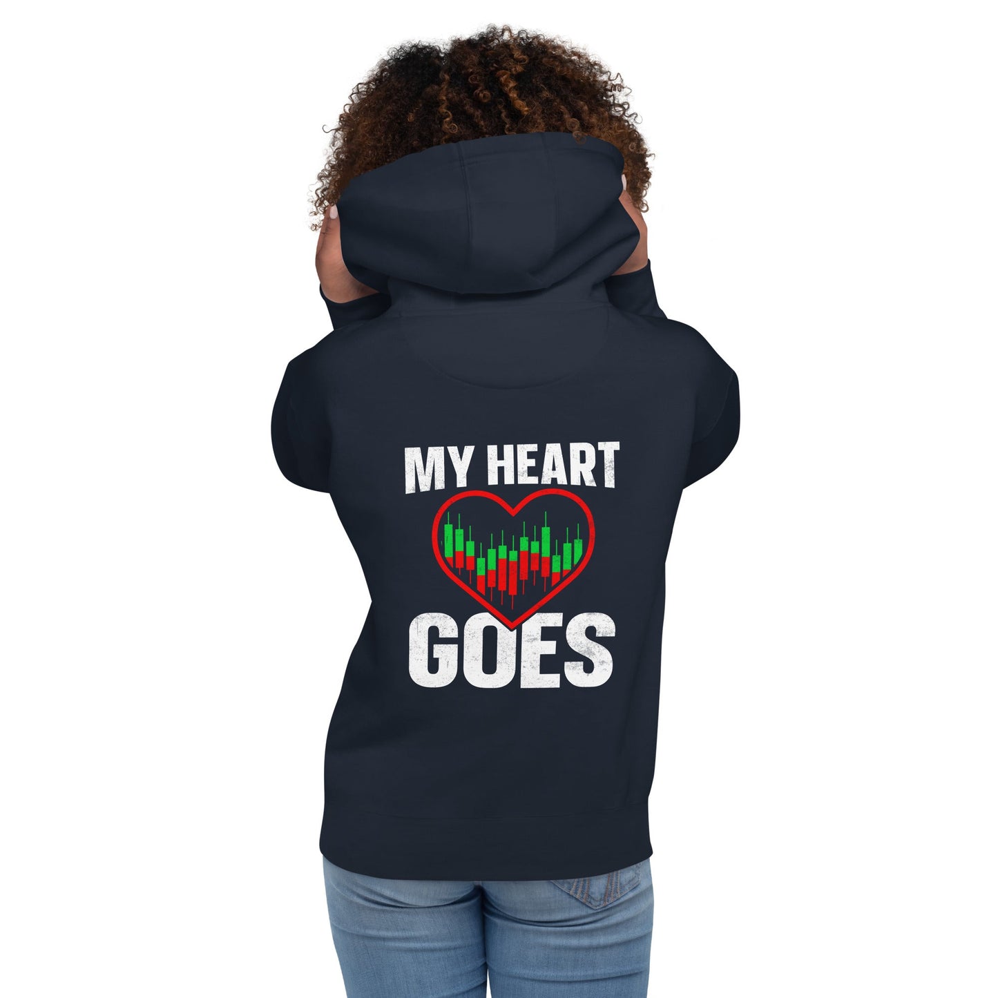 My Heart Goes - Unisex Hoodie ( Back Print ) by DarkByteGear