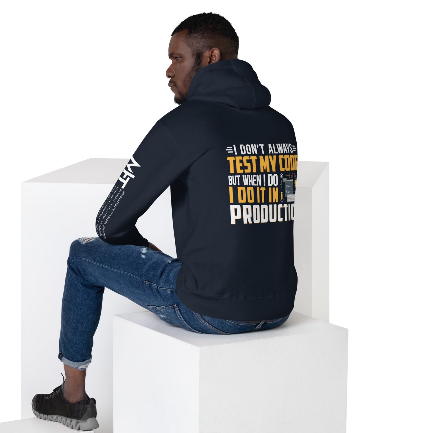 I don't always Test my code - Unisex Hoodie ( Back Print ) by DarkByteGear