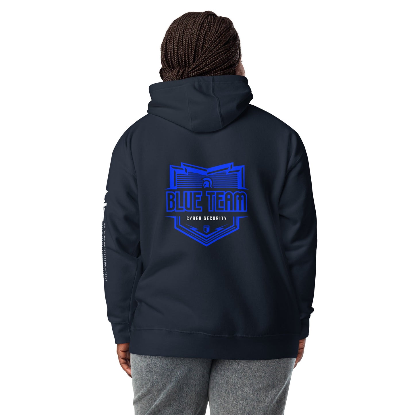 Cyber Security Blue Team 16 - Unisex Hoodie ( Back Print ) by DarkByteGear