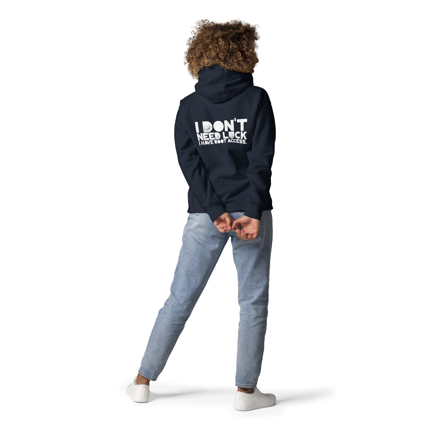 I Don't Need Luck: I Have Root Access - Unisex Hoodie ( Back Print ) by DarkByteGear