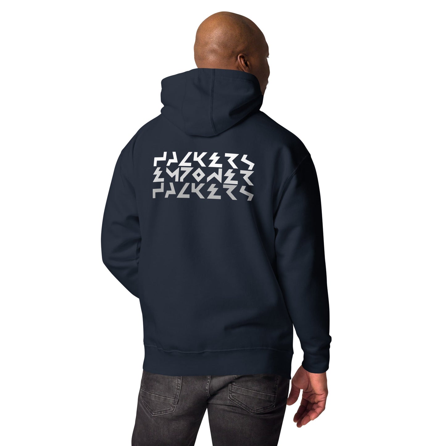 Hackers Empower Hackers V5 - Unisex Hoodie ( Back Print ) by DarkByteGear