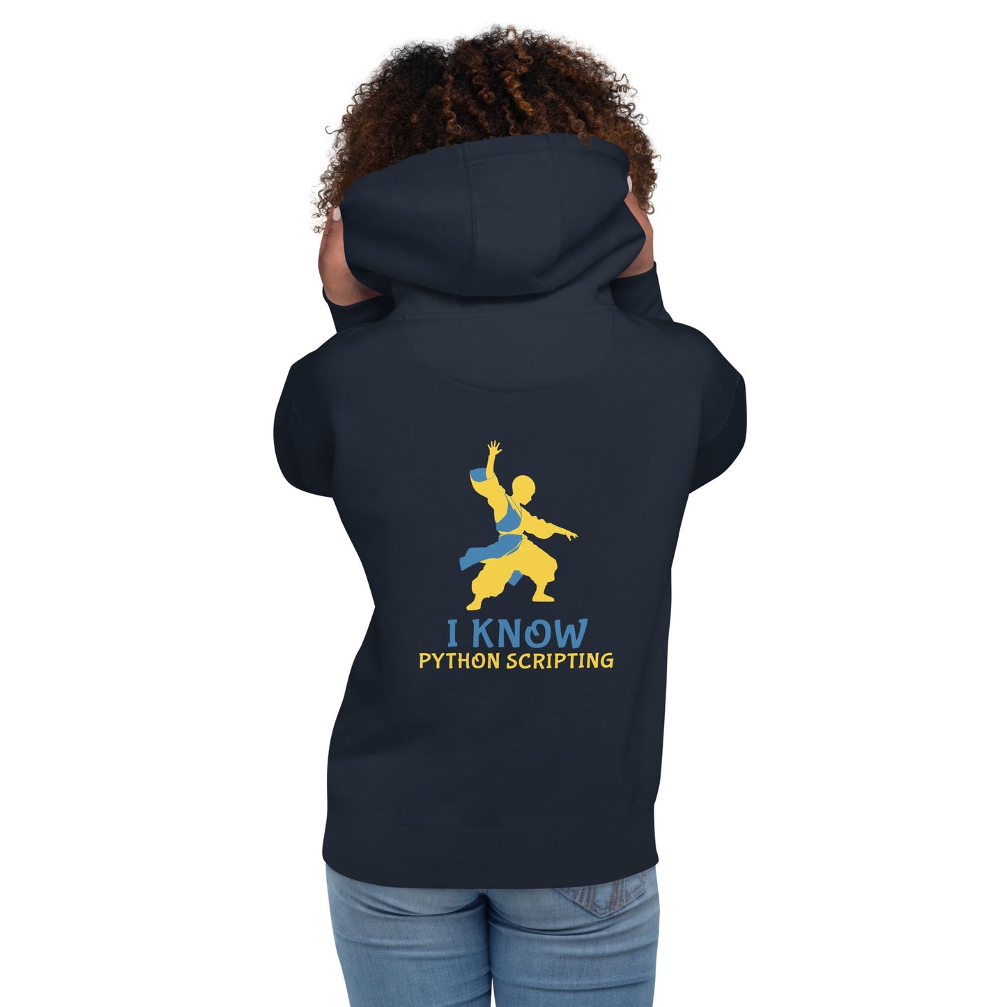 I Know Python Scripting - Unisex Hoodie ( Back Print ) by DarkByteGear