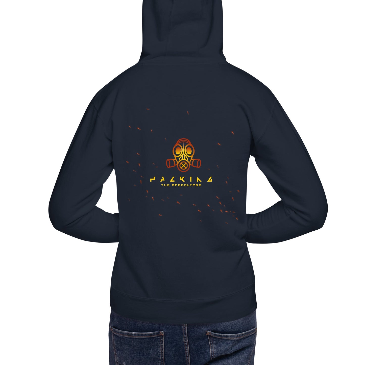 Hacking the apocalypse - Unisex Hoodie ( Back Print ) by DarkByteGear