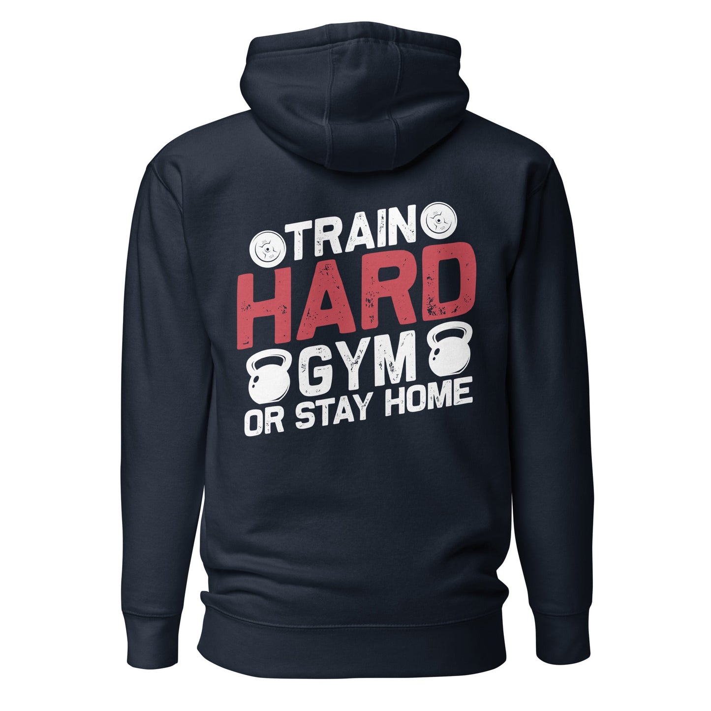 Train Hard - Unisex Hoodie (back print) by DarkByteGear